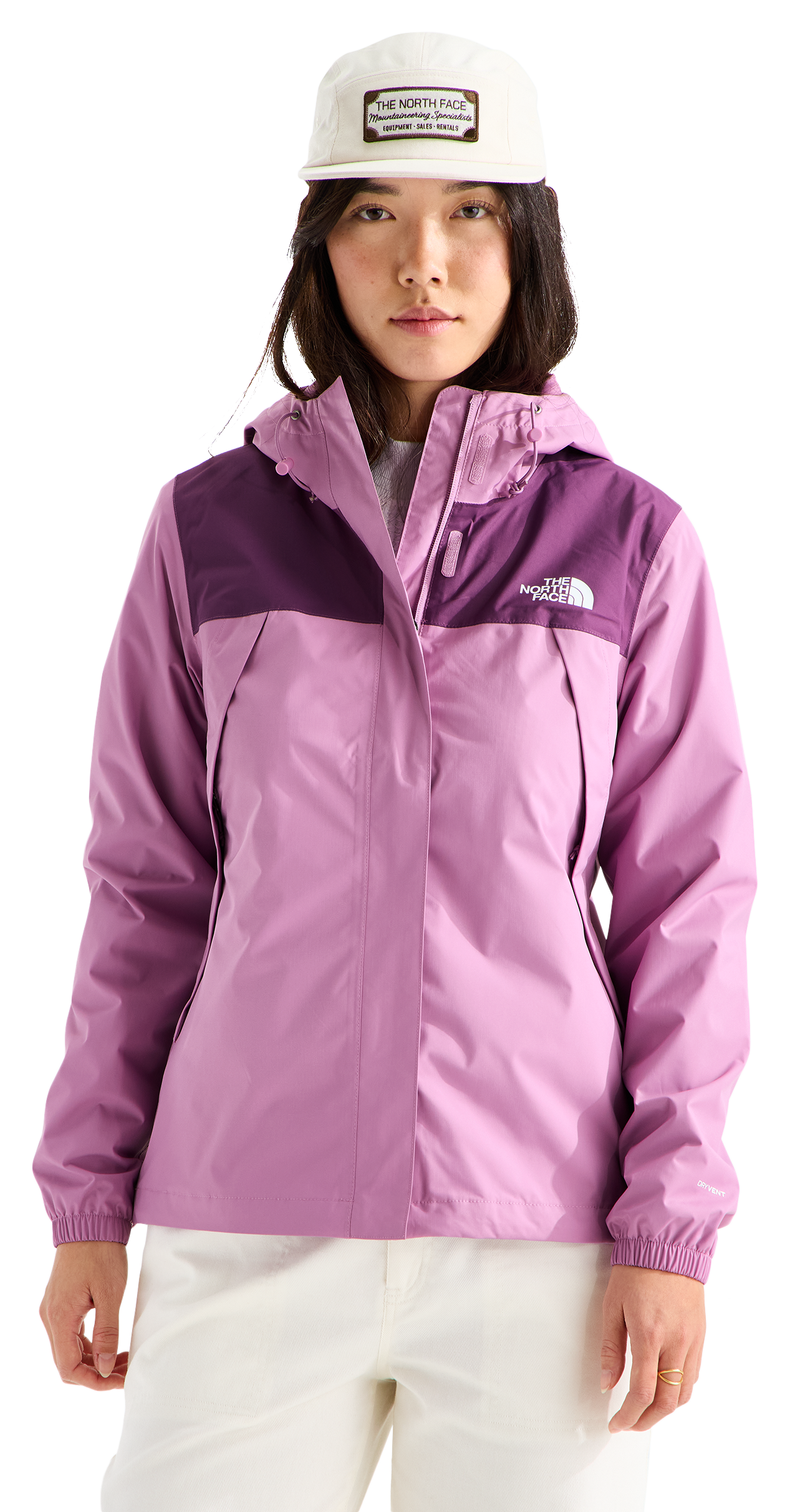 Image of The North Face Antora Rain Jacket - Hushed Lavender/Chroma Purple