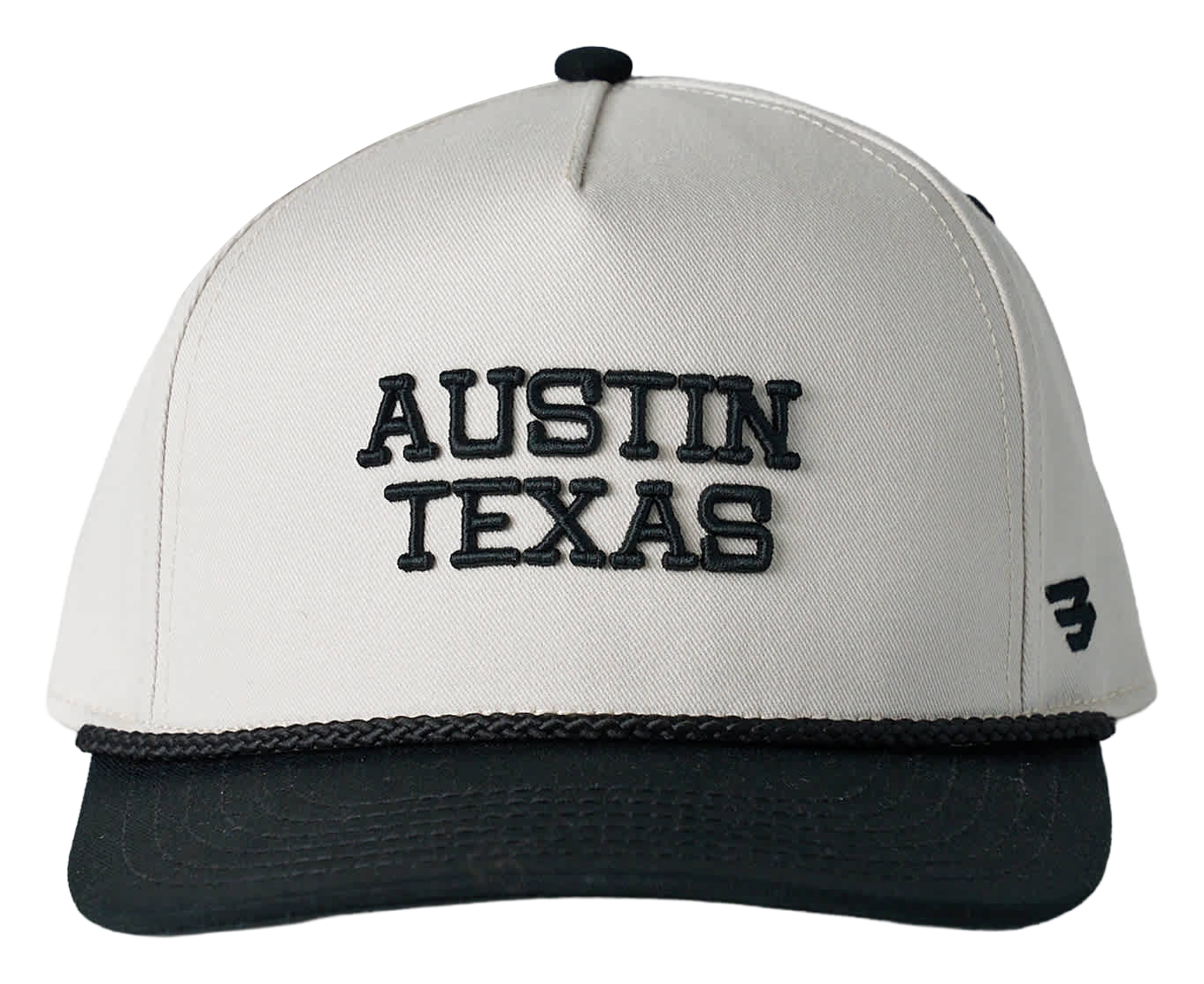 Image of BURLEBO Austin Texas Cap - Cream/Black