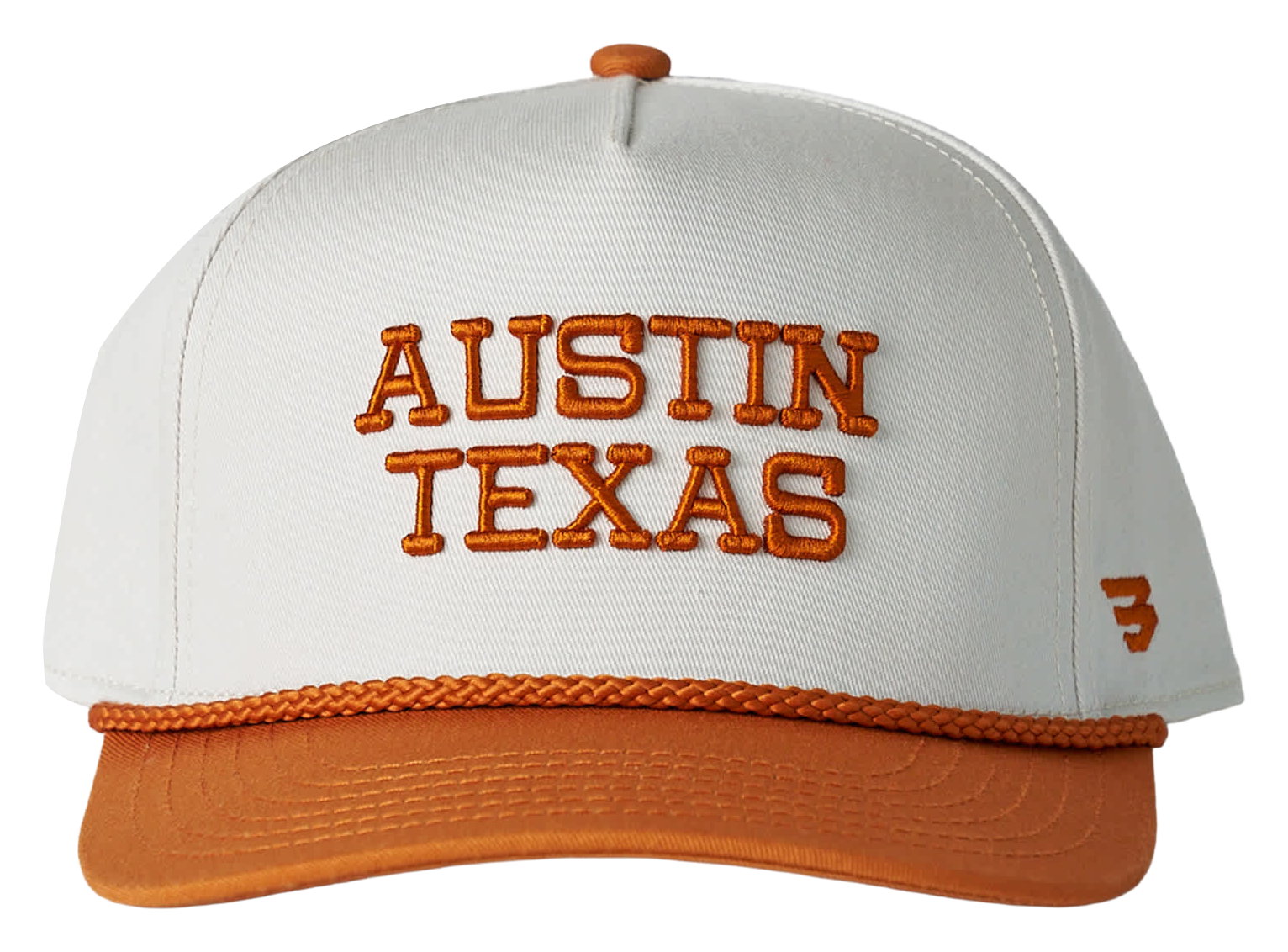 Image of BURLEBO Austin Texas Cap - Cream/oOrange
