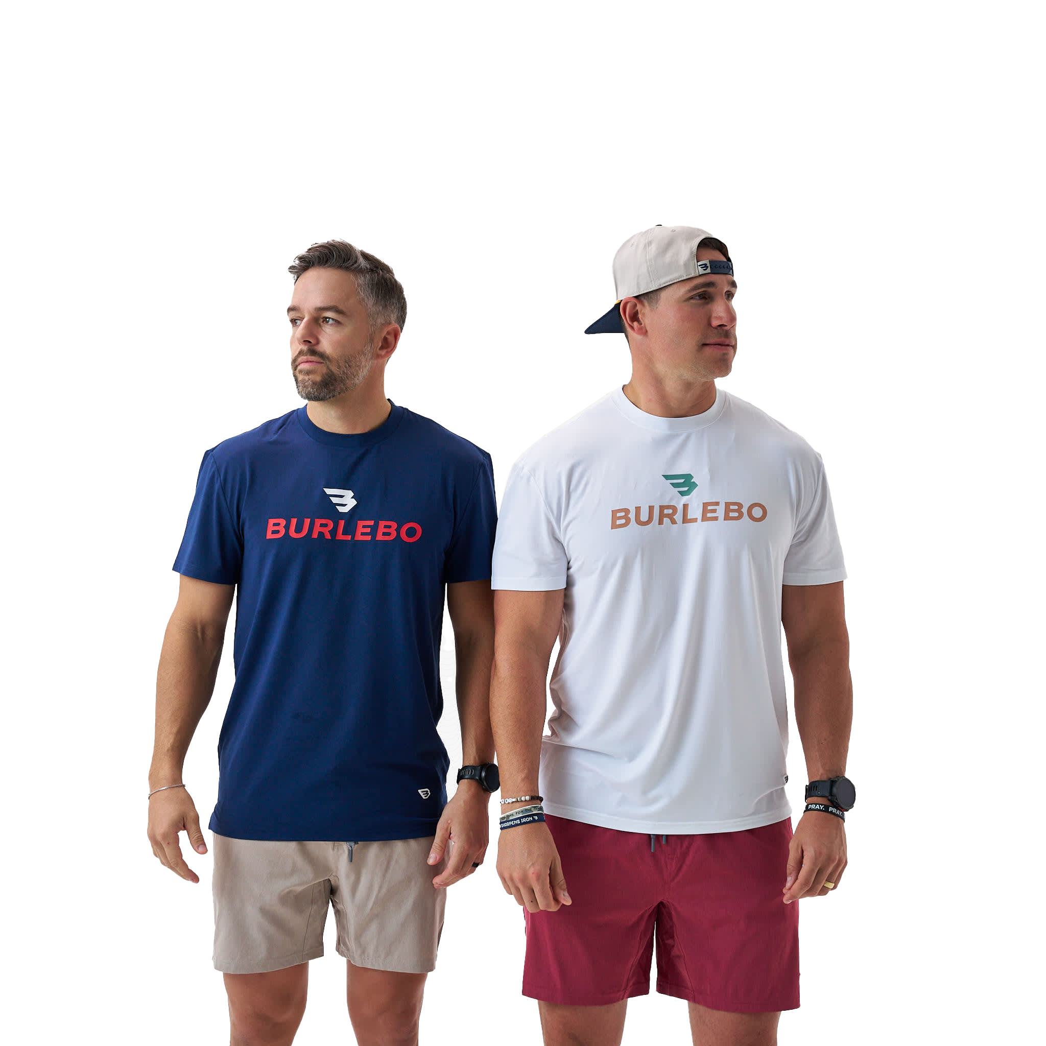 Image of BURLEBO Go To T-Shirt 2-Pair Prepack - Navy & White/Gold