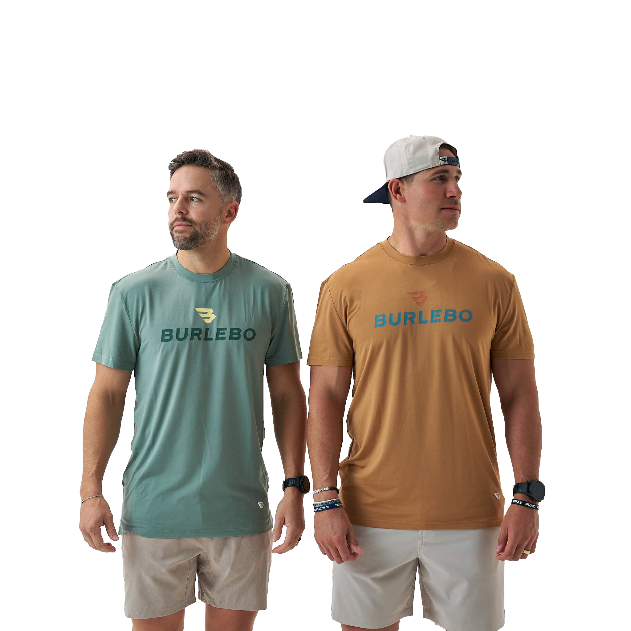 Image of BURLEBO Go To T-Shirt 2-Pair Prepack - Brown & Sage