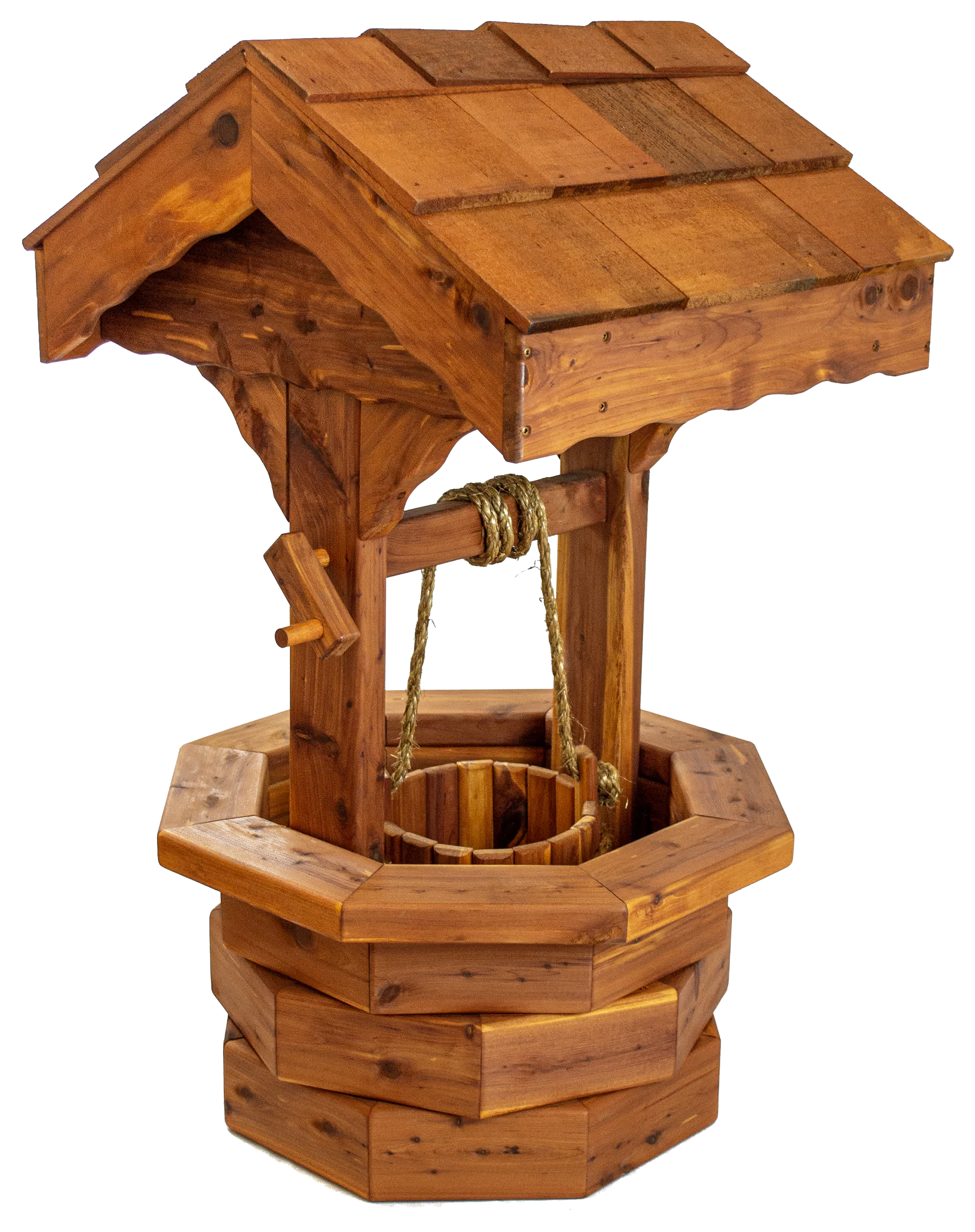 Image of American Furniture Classics Medium Eastern Cedar Wishing-Well Planter