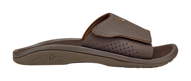 Image of OluKai Nalu Slide Sandals for Men - Dark Java/Dark Java