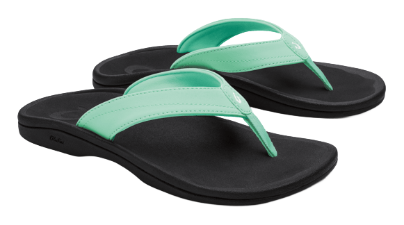 Image of OluKai Ohana Thong Sandals for Women - Paradise/Black