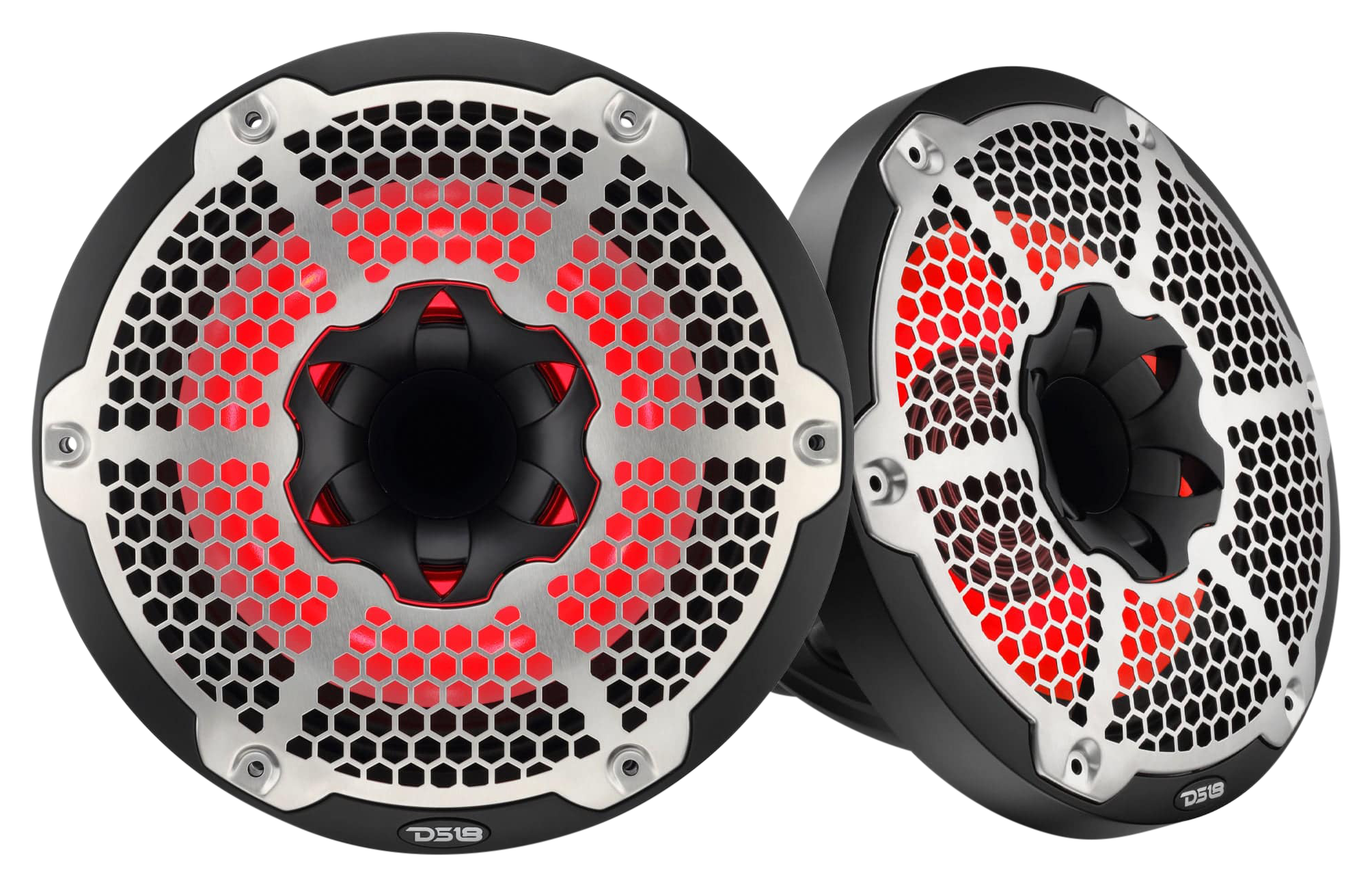 Image of "DS18 10"" Marine 2-Way Hybrid Speaker with RGB LED, Compression Driver and Neodymium Magnet - Matte Black"