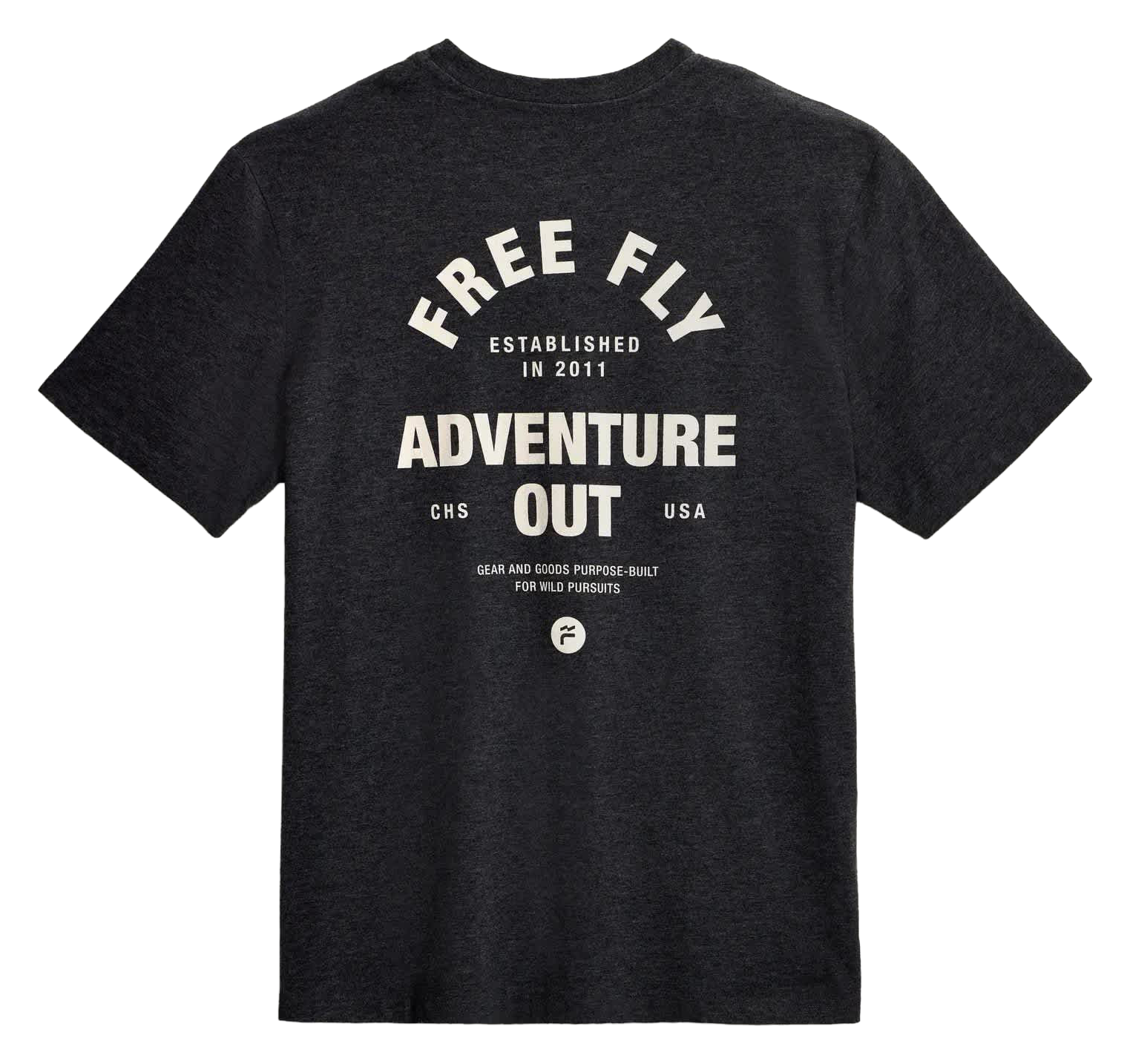 Image of Free Fly Gear & Goods Pocket T-Shirt - Heather Black - S