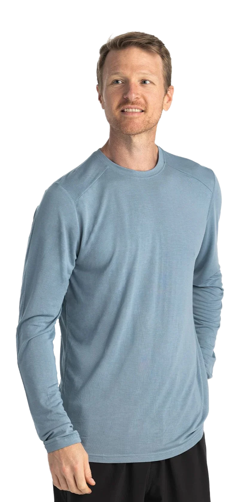 Image of Free Fly Bamboo Lightweight Long-Sleeve Shirt - Blue Fog - L