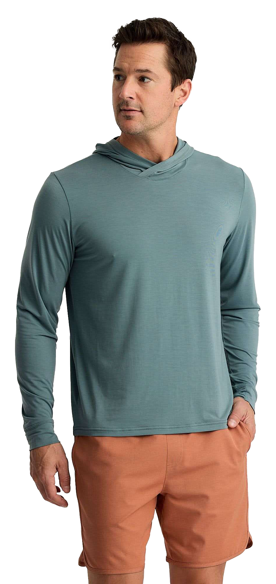 Image of Free Fly Elevate Lightweight Hoodie - Stormy Sea - S