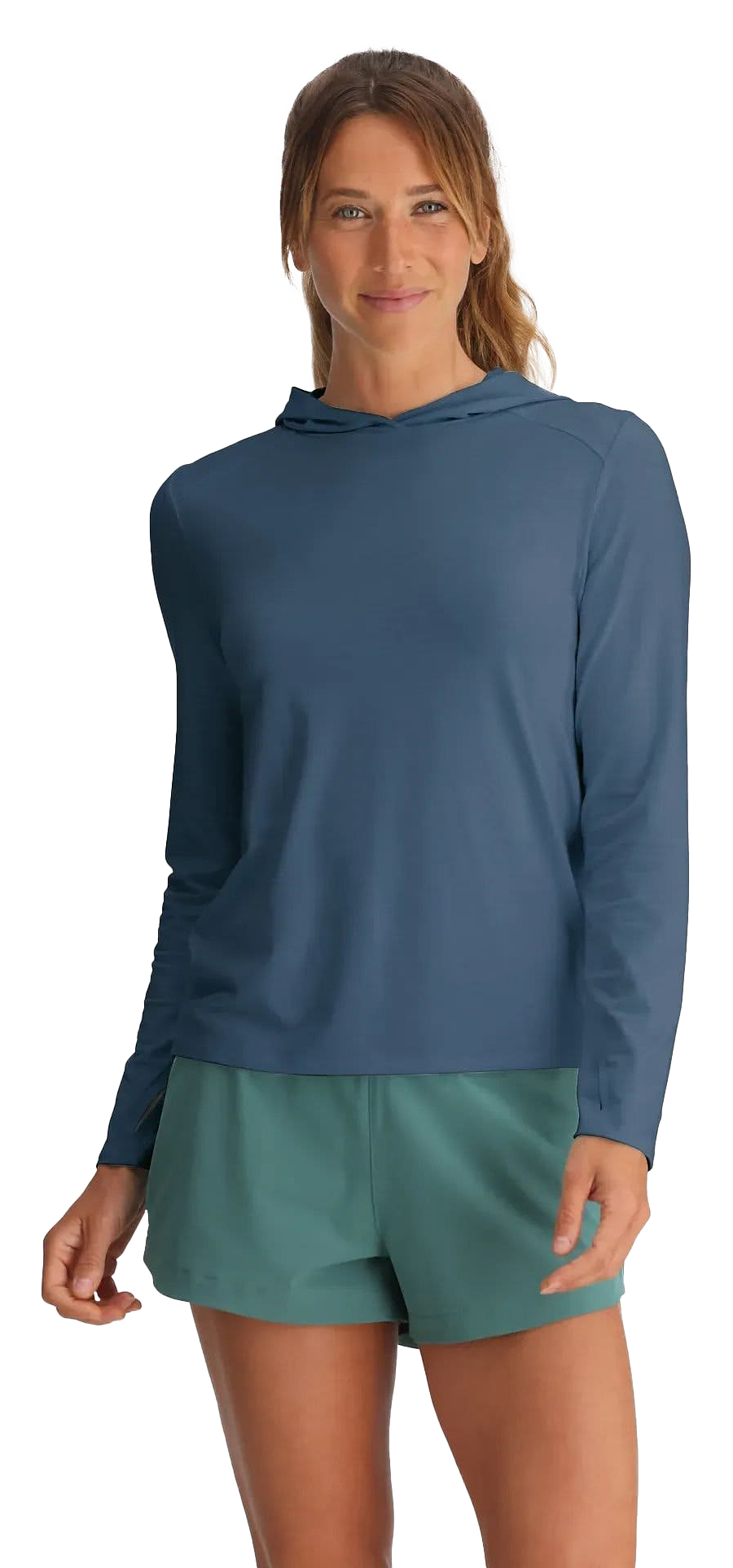 Image of Free Fly Bamboo Shade II Hoodie - Pacific Blue - XS