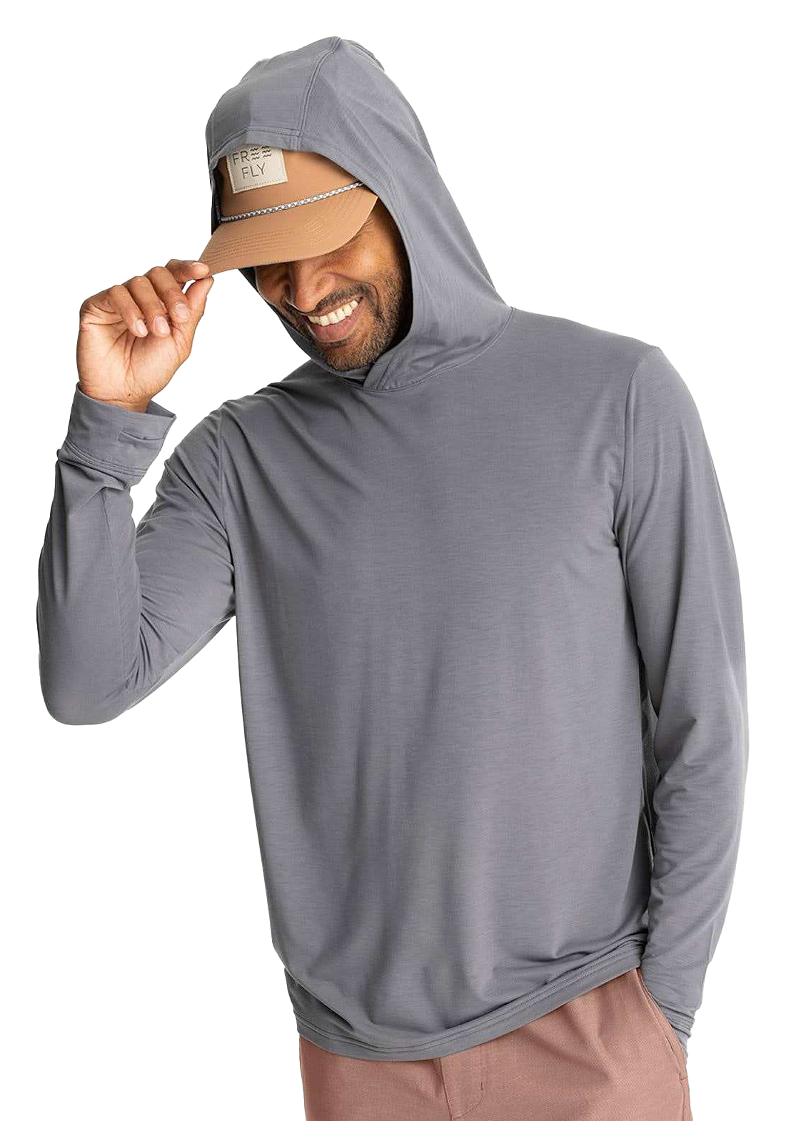 Image of Free Fly Elevate Lightweight Hoodie - Smoke - XL