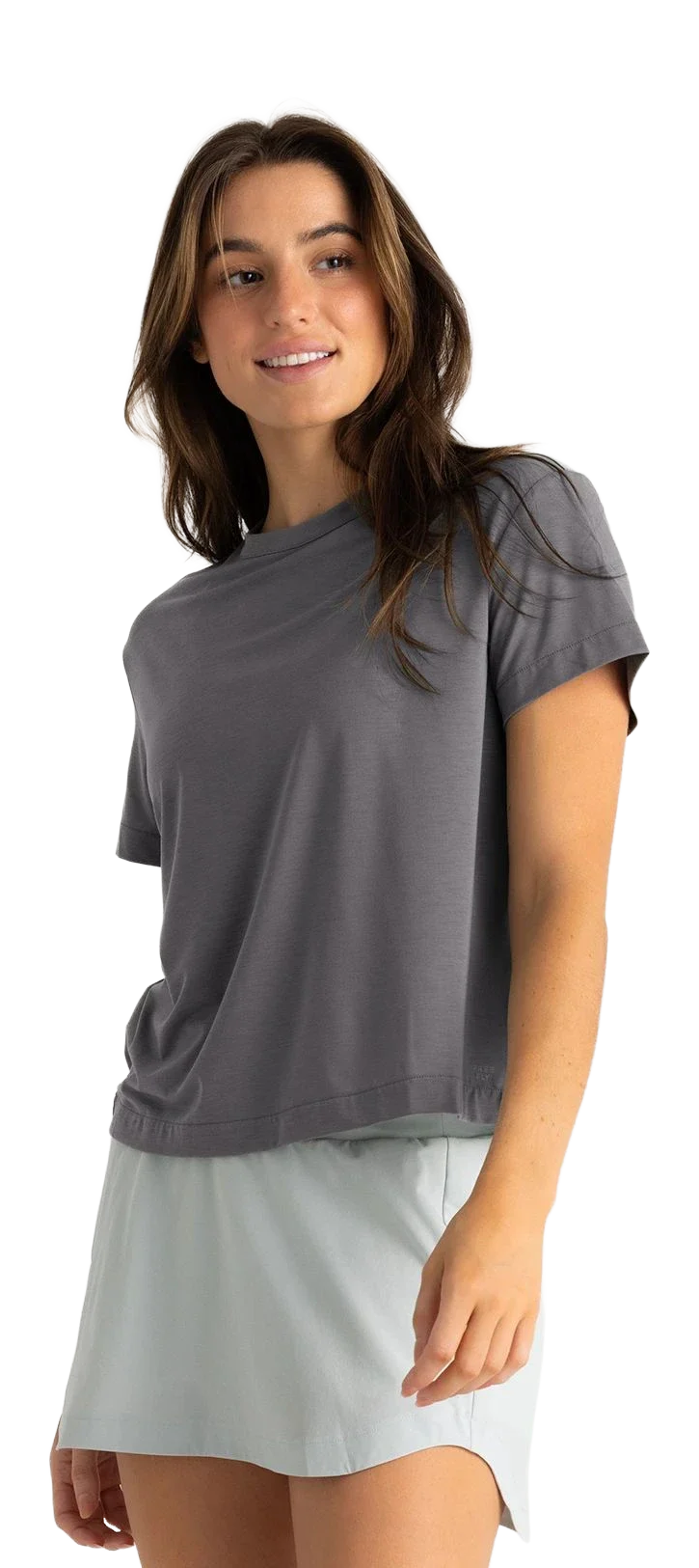 Image of Free Fly Elevate Lightweight Short-Sleeve T-Shirt - Smoke - L