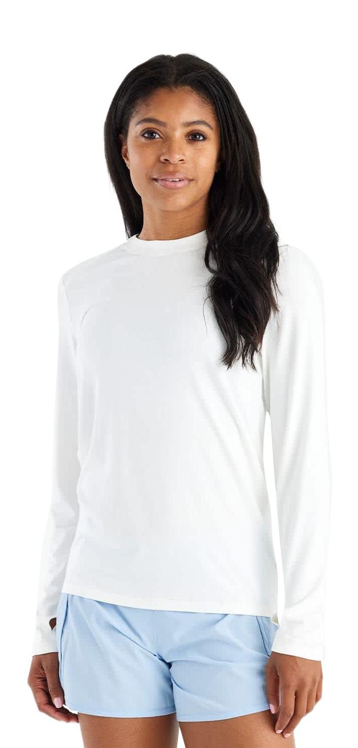 Image of Free Fly Bamboo Shade II Long-Sleeve Shirt - Bright White - M