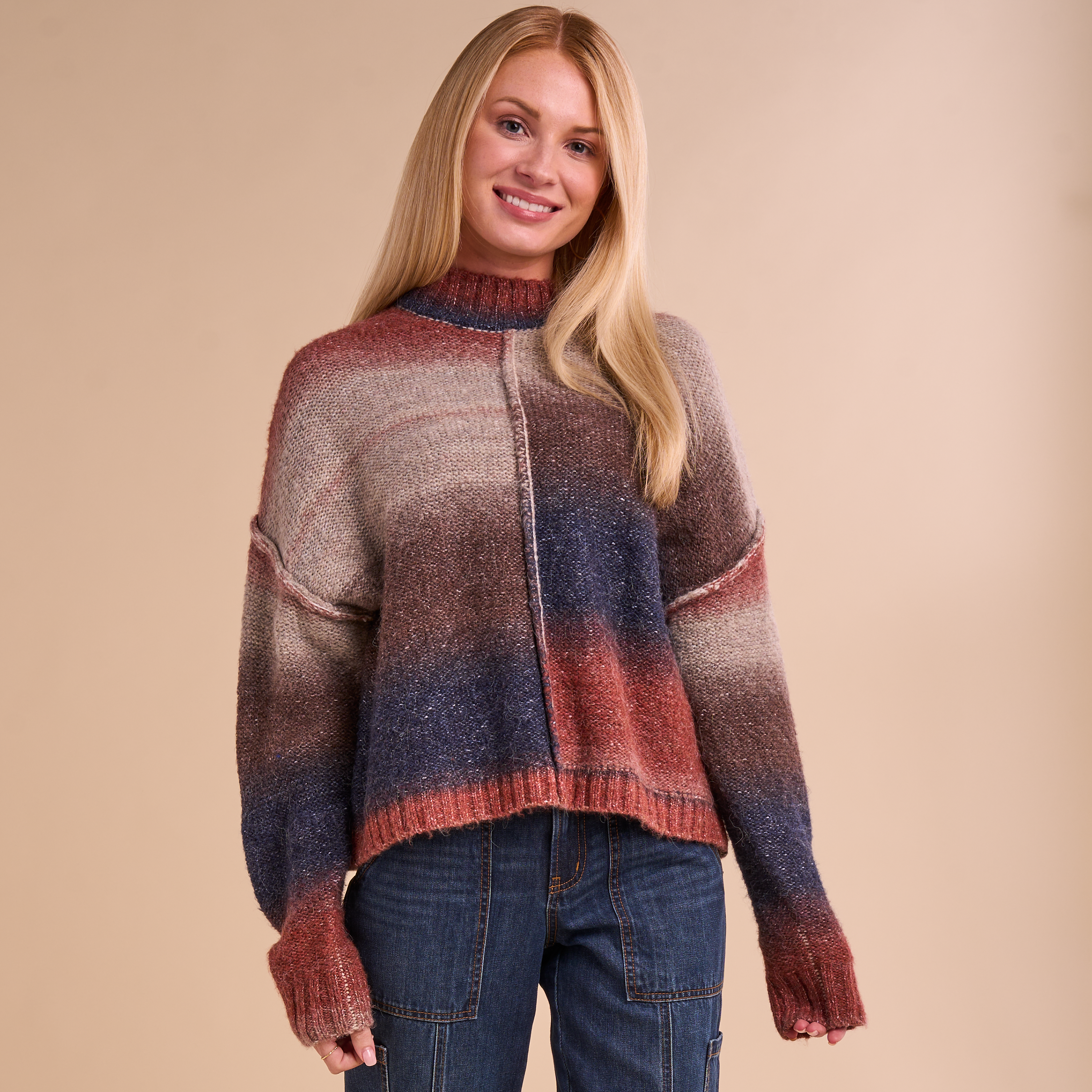 Image of Natural Reflections Space-Dye Pullover - Multi
