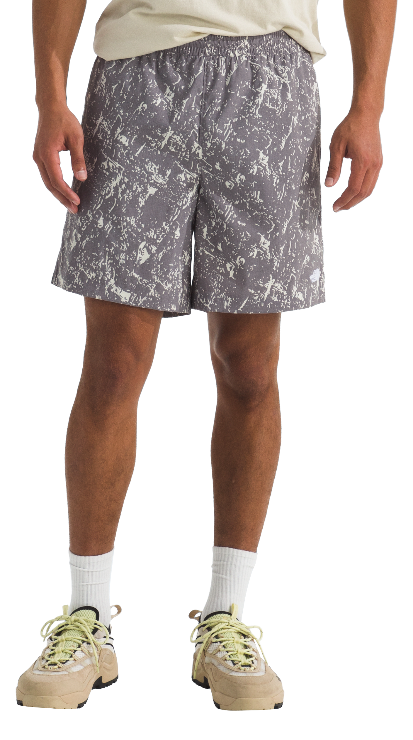 Image of The North Face Class V Pathfinder Pull-On Printed Shorts - Transcendent Grey Rock Texture Print