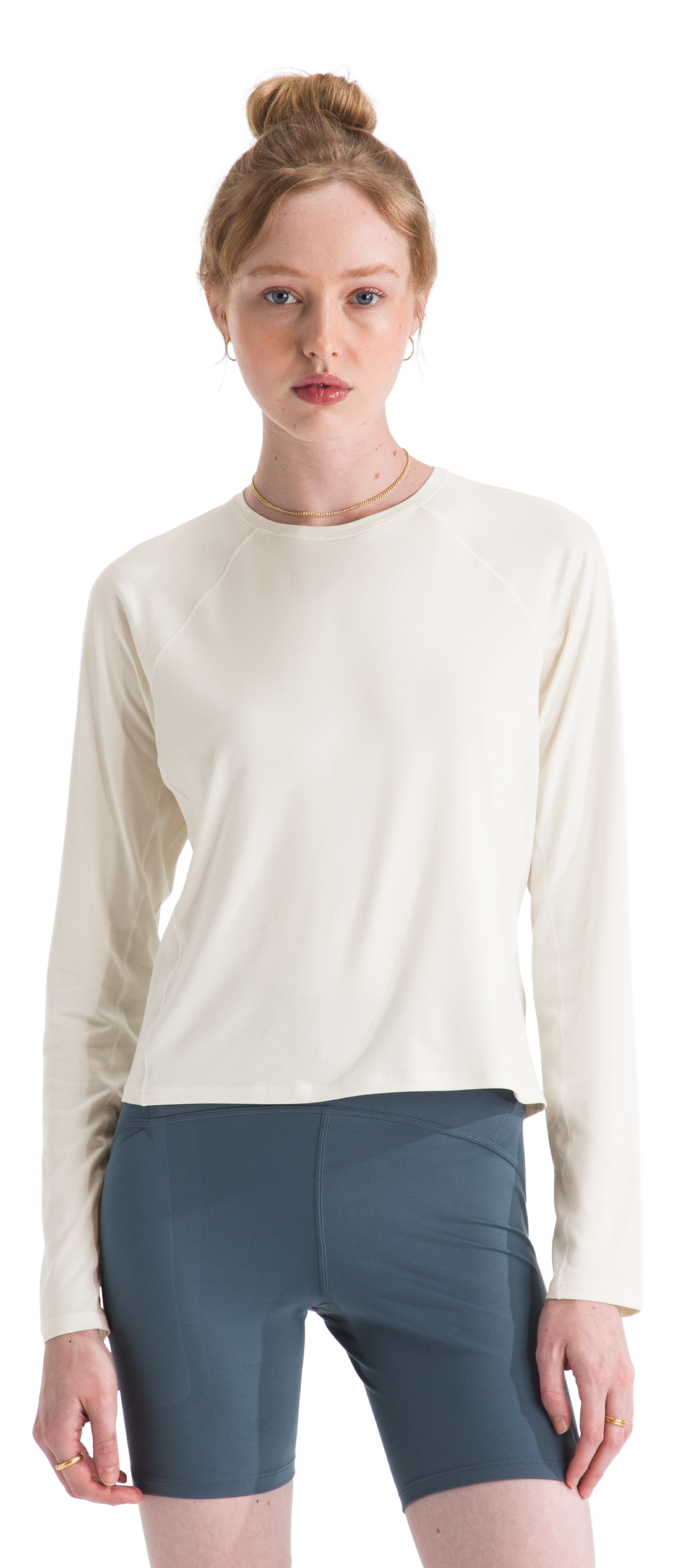 Image of The North Face Jaida Long-Sleeve Shirt - White Dune Light Heather