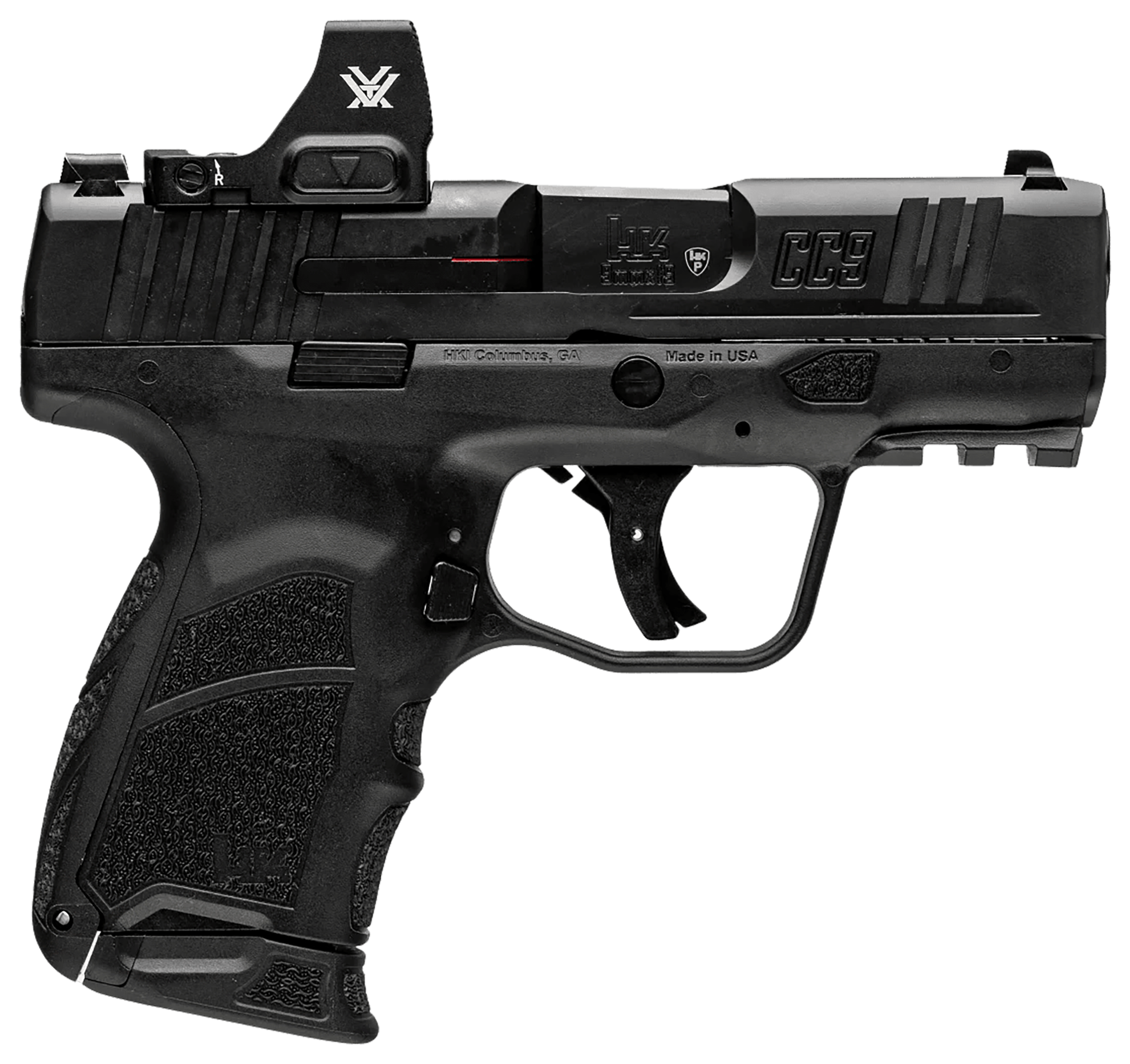 HK CC9 SemiAuto Pistol with Vortex Defender CCW Red Dot  12Round Capacity