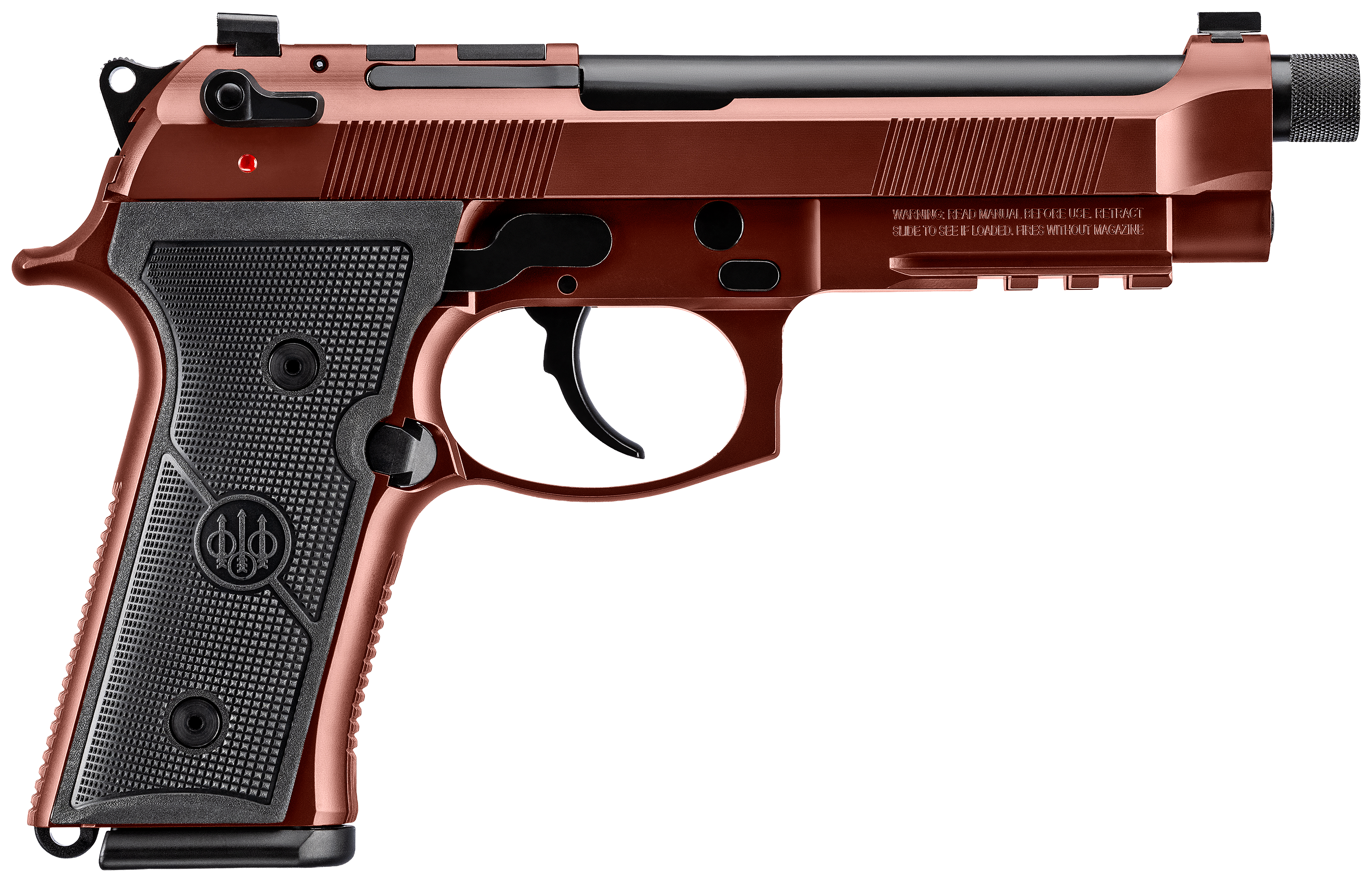 Beretta M9A4 Overlanding SemiAuto Pistol with Threaded Barrel  9mm  Clay  18 Magazine Capacity