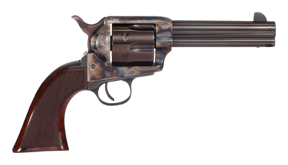 Image of "Taylor's & Company Gunfighter 4.75"" Checkered Single-Action Revolver - 357 Magnum/38 Special +P"