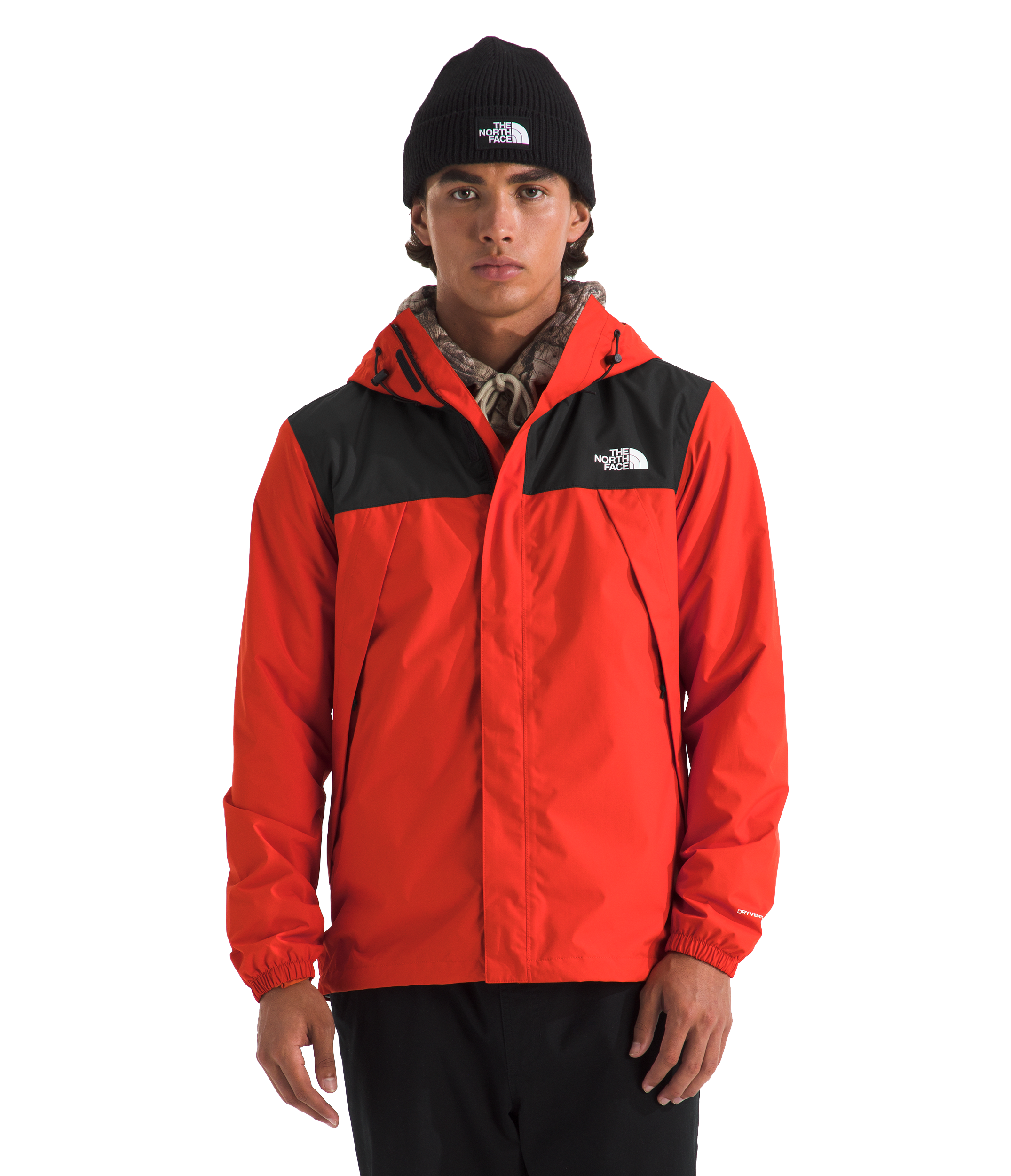 Image of The North Face Antora Waterproof Jacket - Lava Red/TNF Black