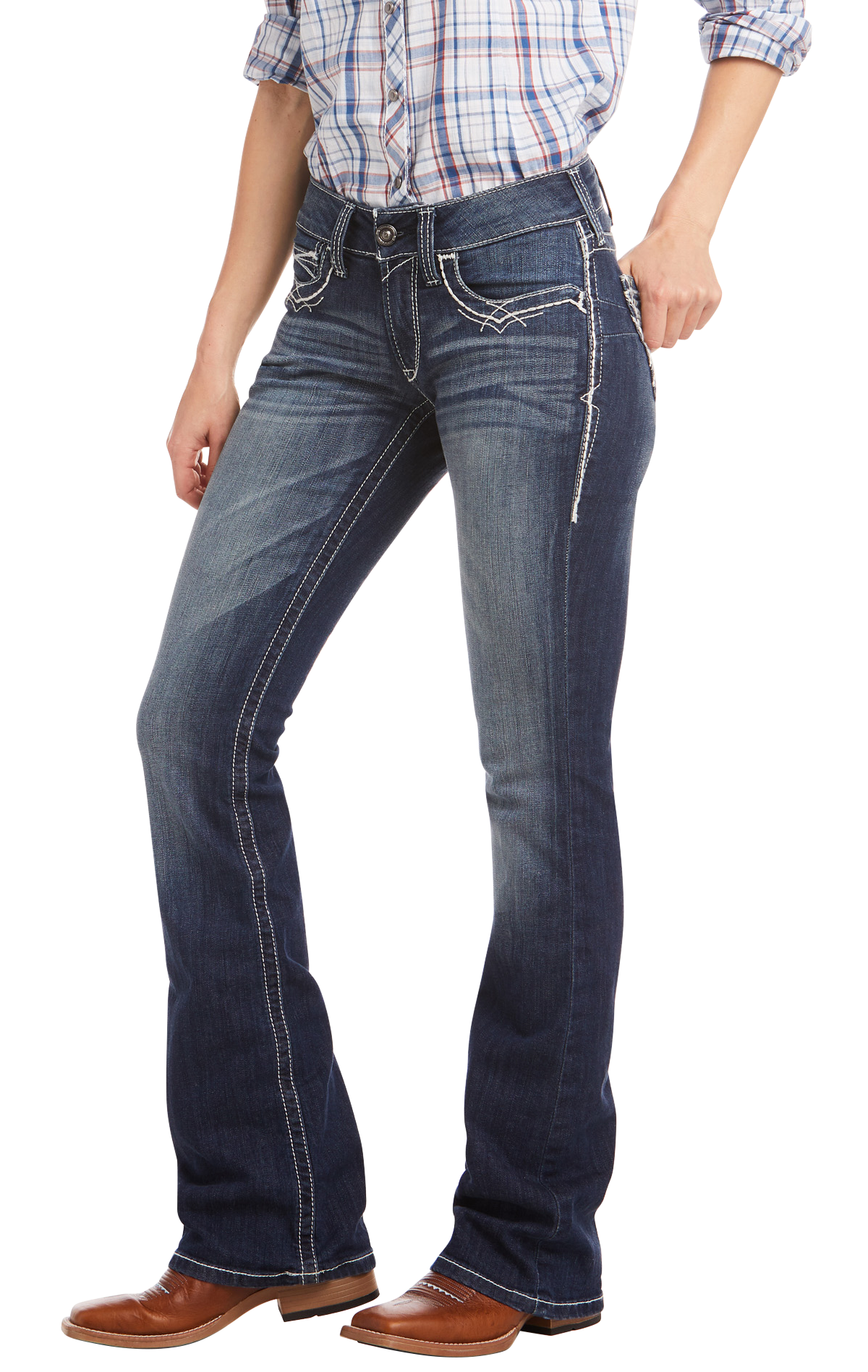 Ariat R.E.A.L. Entwined Mid-Rise Bootcut Jeans for Ladies | Bass Pro Shops