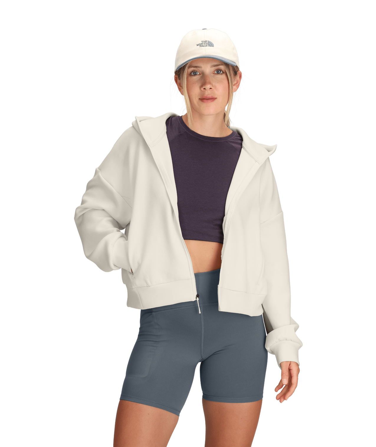 Image of The North Face Jaida Full-Zip Hooded Jacket - White Dune