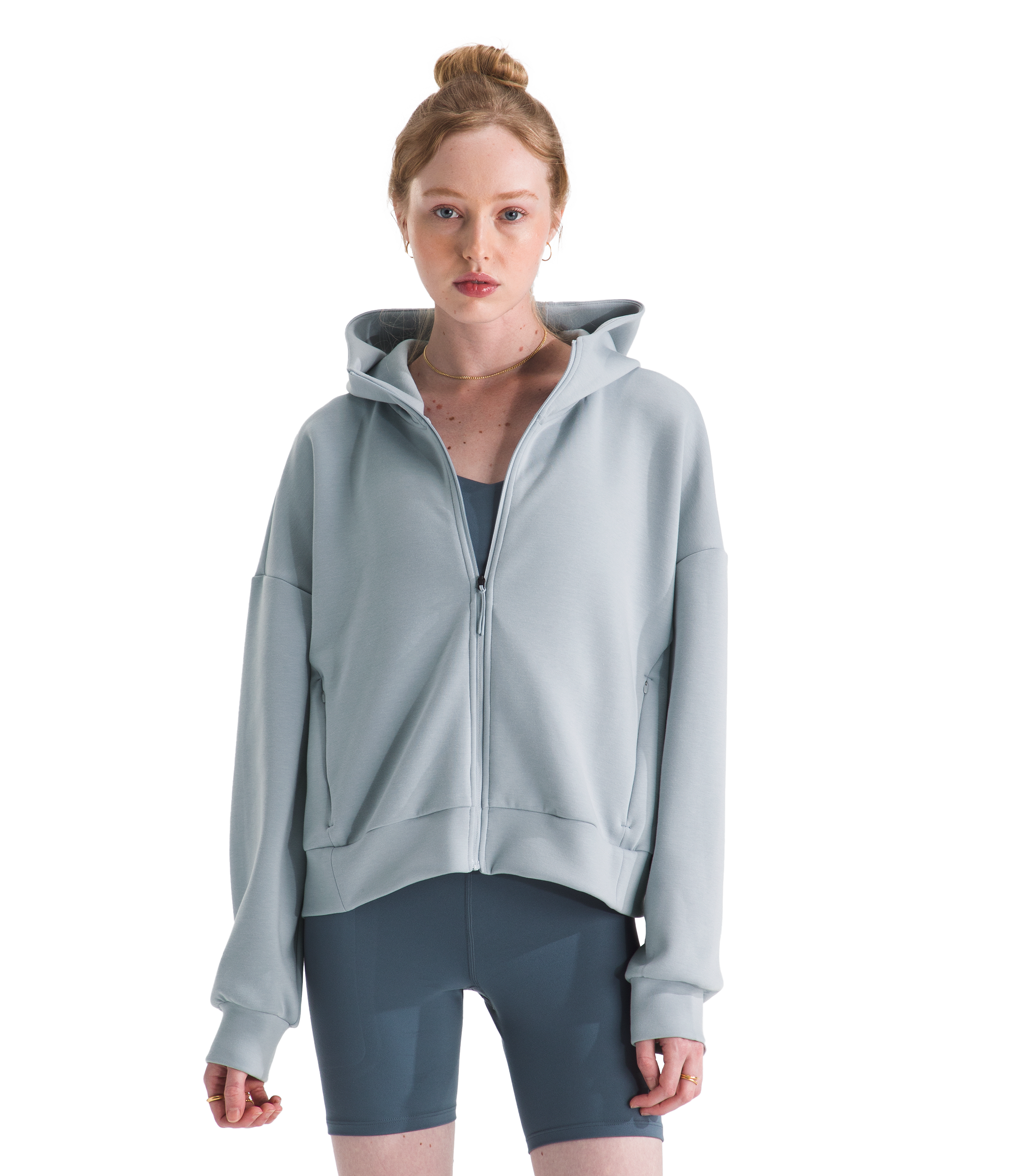 Image of The North Face Jaida Full-Zip Hooded Jacket - Frost Grey