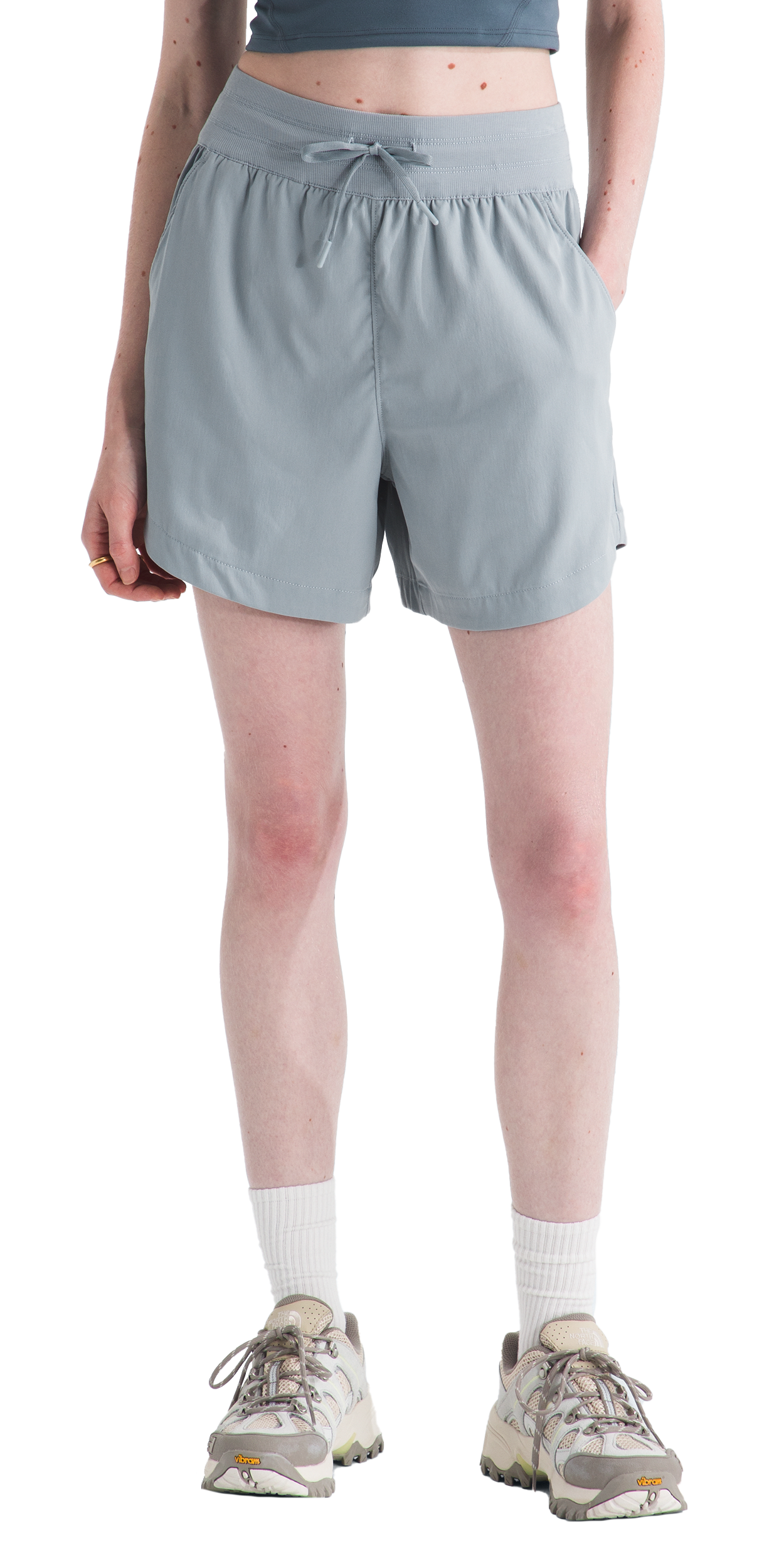 Image of The North Face Aphrodite Arise Shorts - Frost Grey