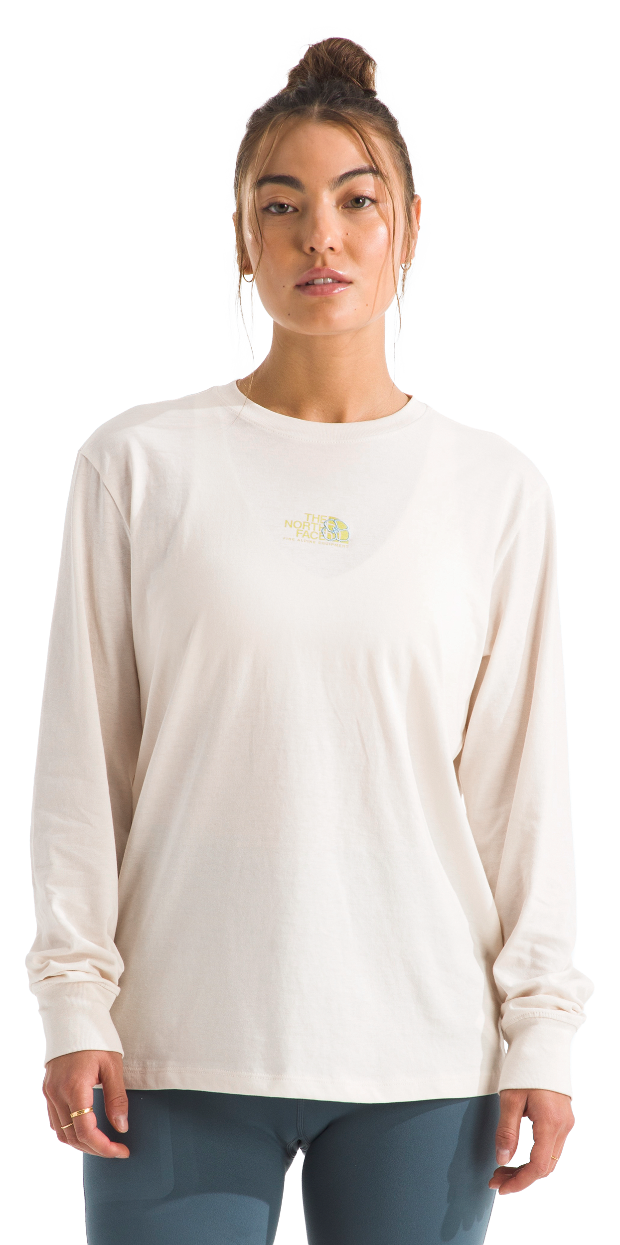 Image of The North Face Floral Alpine Relaxed Long-Sleeve T-Shirt - White Dune