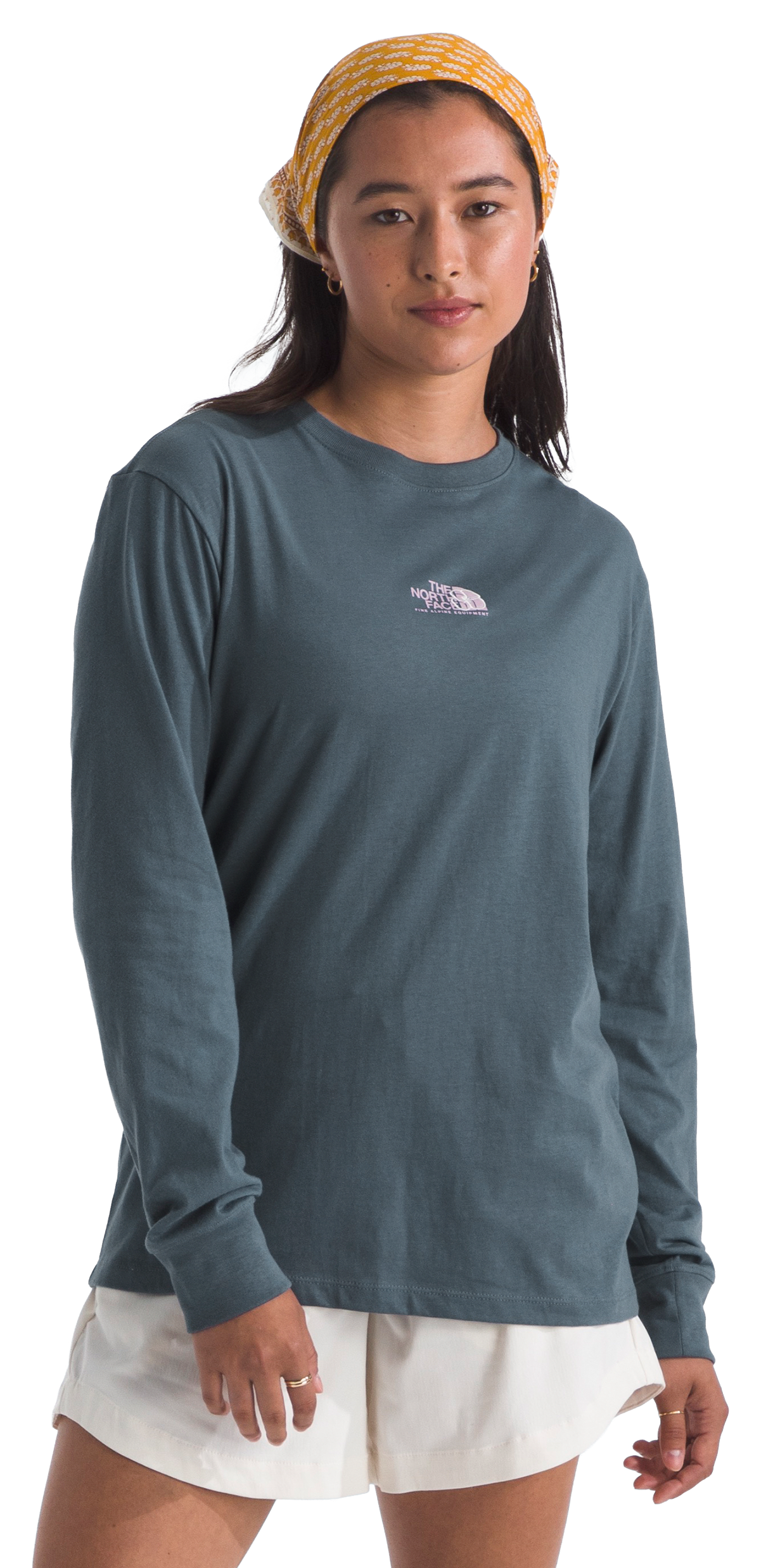 Image of The North Face Floral Alpine Relaxed Long-Sleeve T-Shirt - Granite Grey