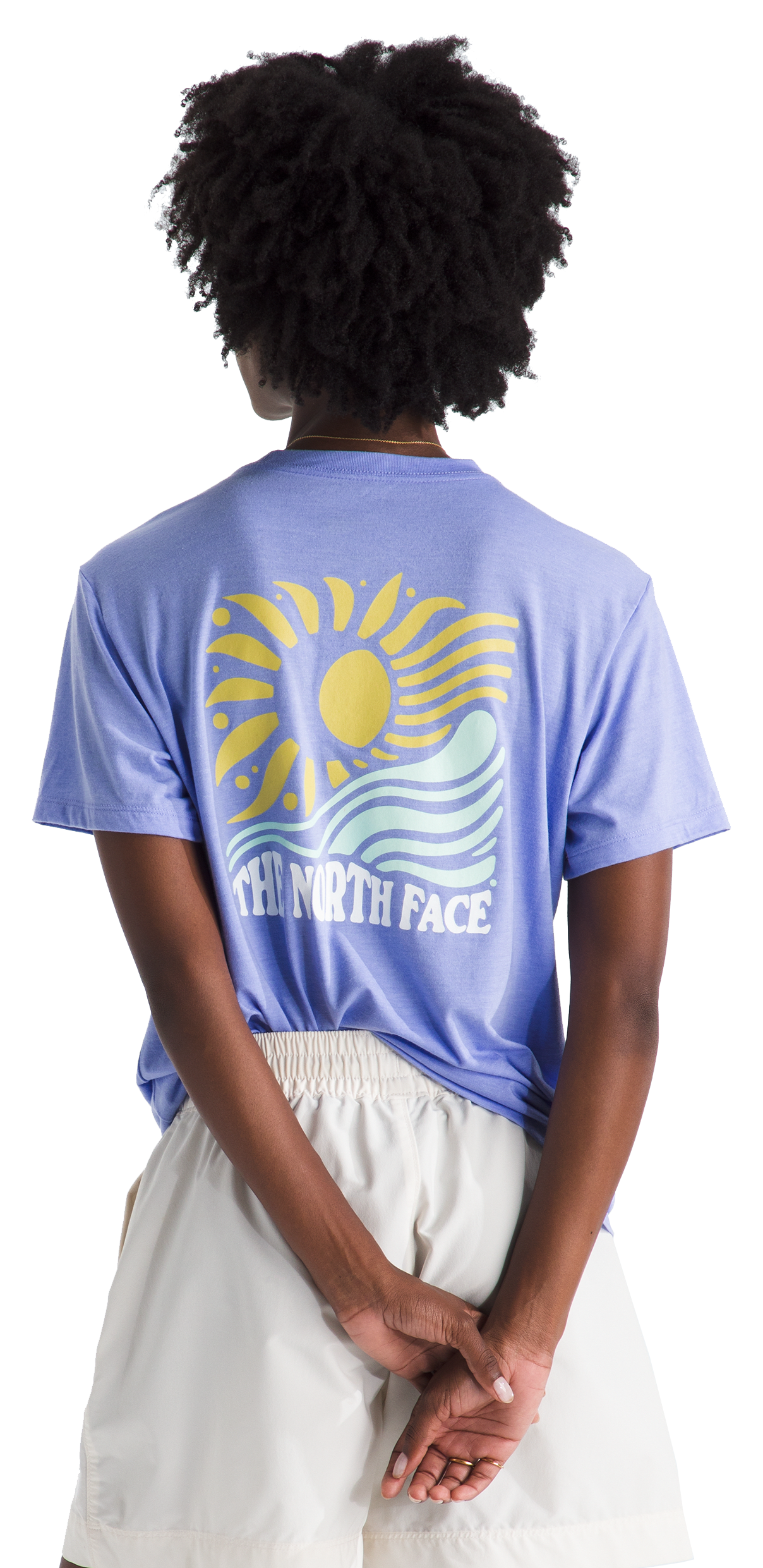 Image of The North Face Tri-Blend Vibey Sun Short-Sleeve T-Shirt - Periwinkle Glow White Heather
