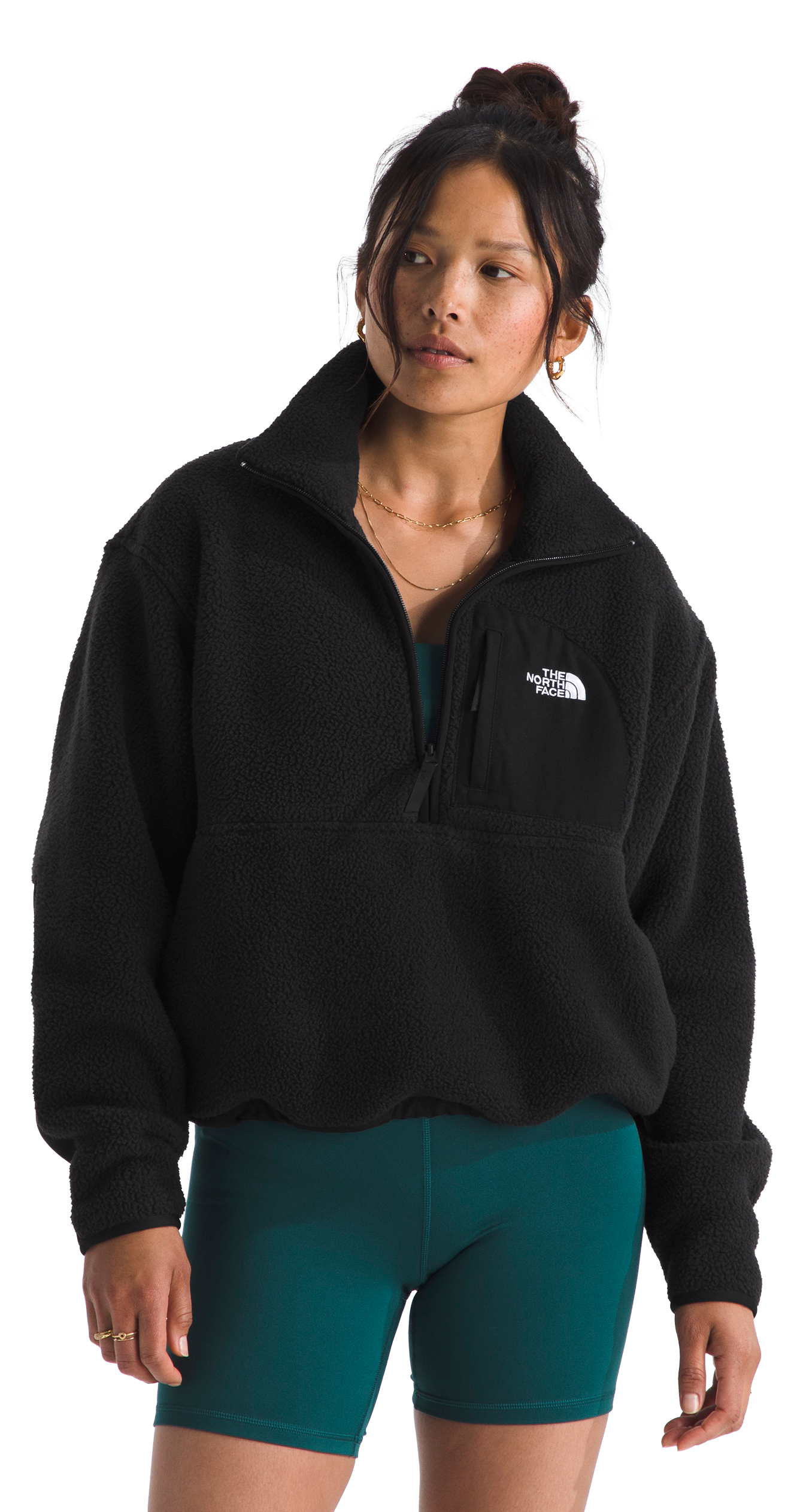 Image of The North Face Yumiori Off Peak Half-Zip Fleece Jacket - TNF Black