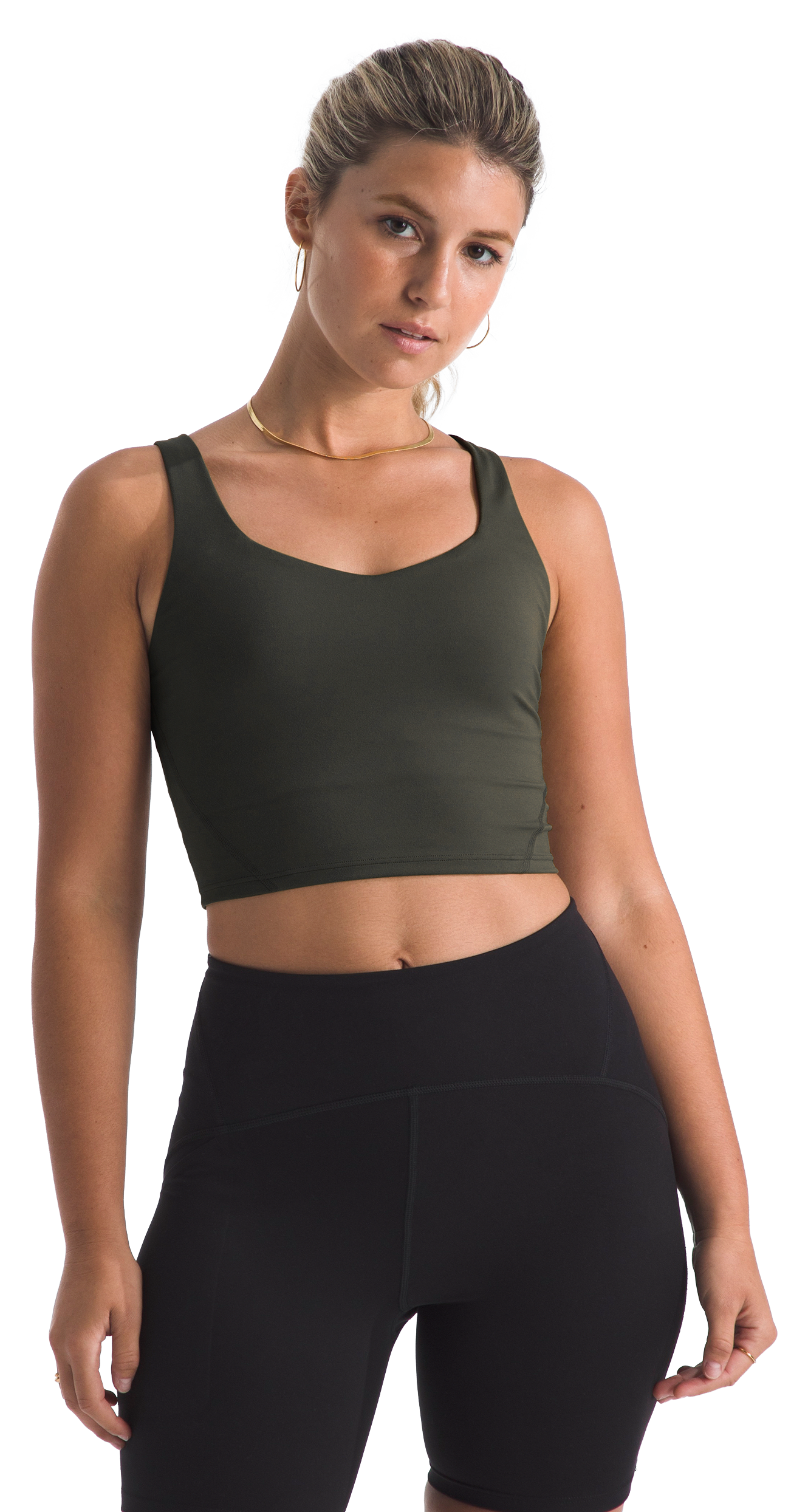Image of The North Face Jaida Long Line Bra - New Taupe Green