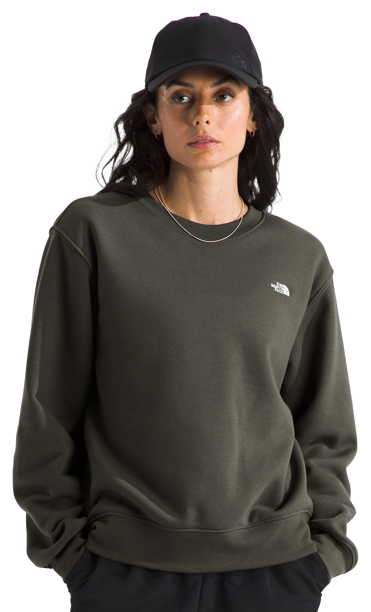 Image of The North Face Essential Simple Dome Relaxed Crew - New Taupe Green