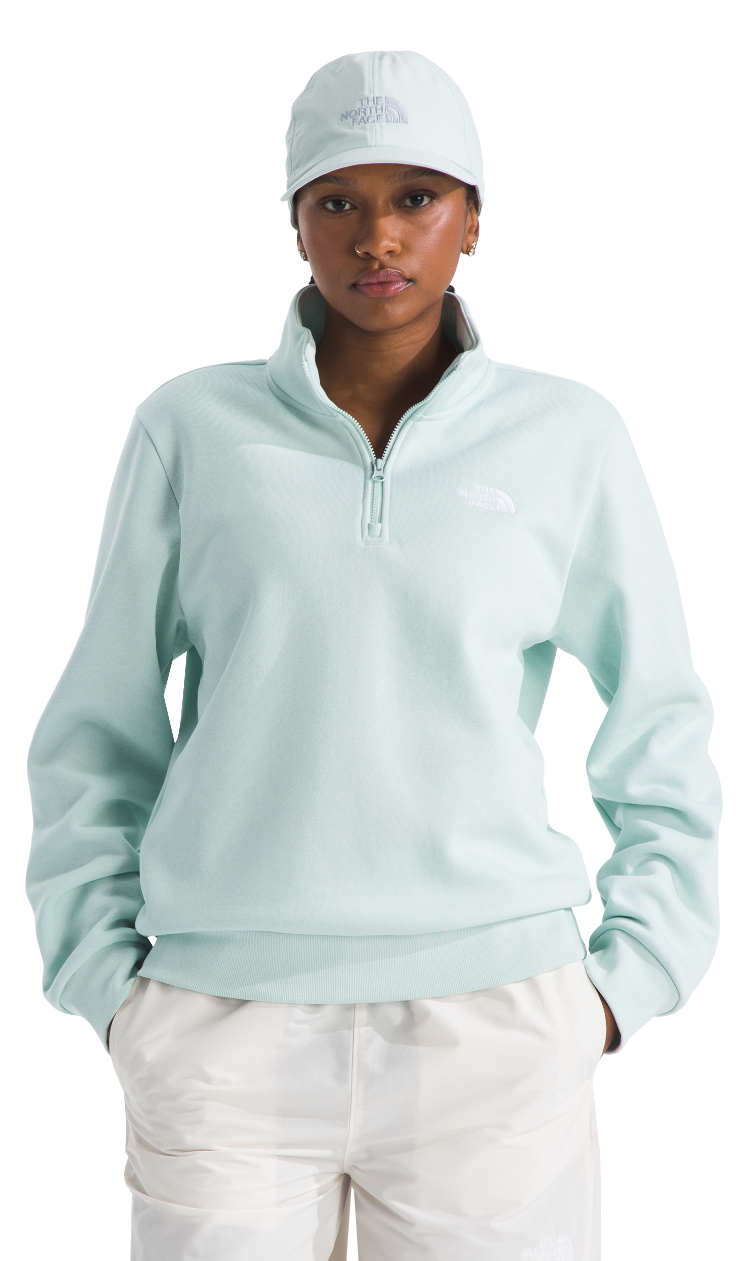 Image of The North Face Evolution Simple Dome Quarter-Zip Pullover - Opal Frost