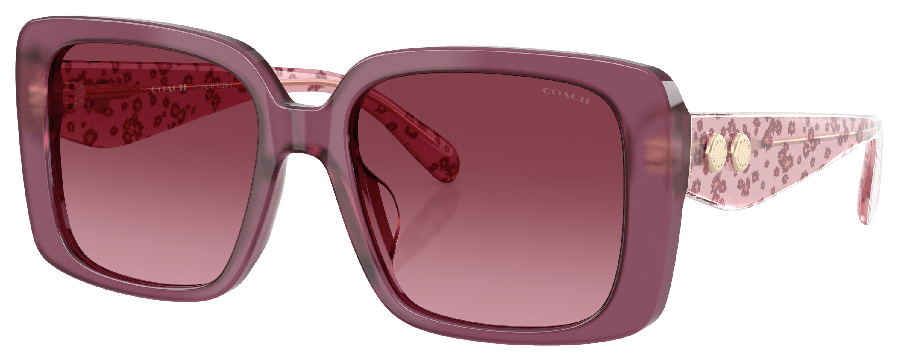 Image of COACH HC8424U Sunglasses for Ladies - Milky Purple/Purple Gradient