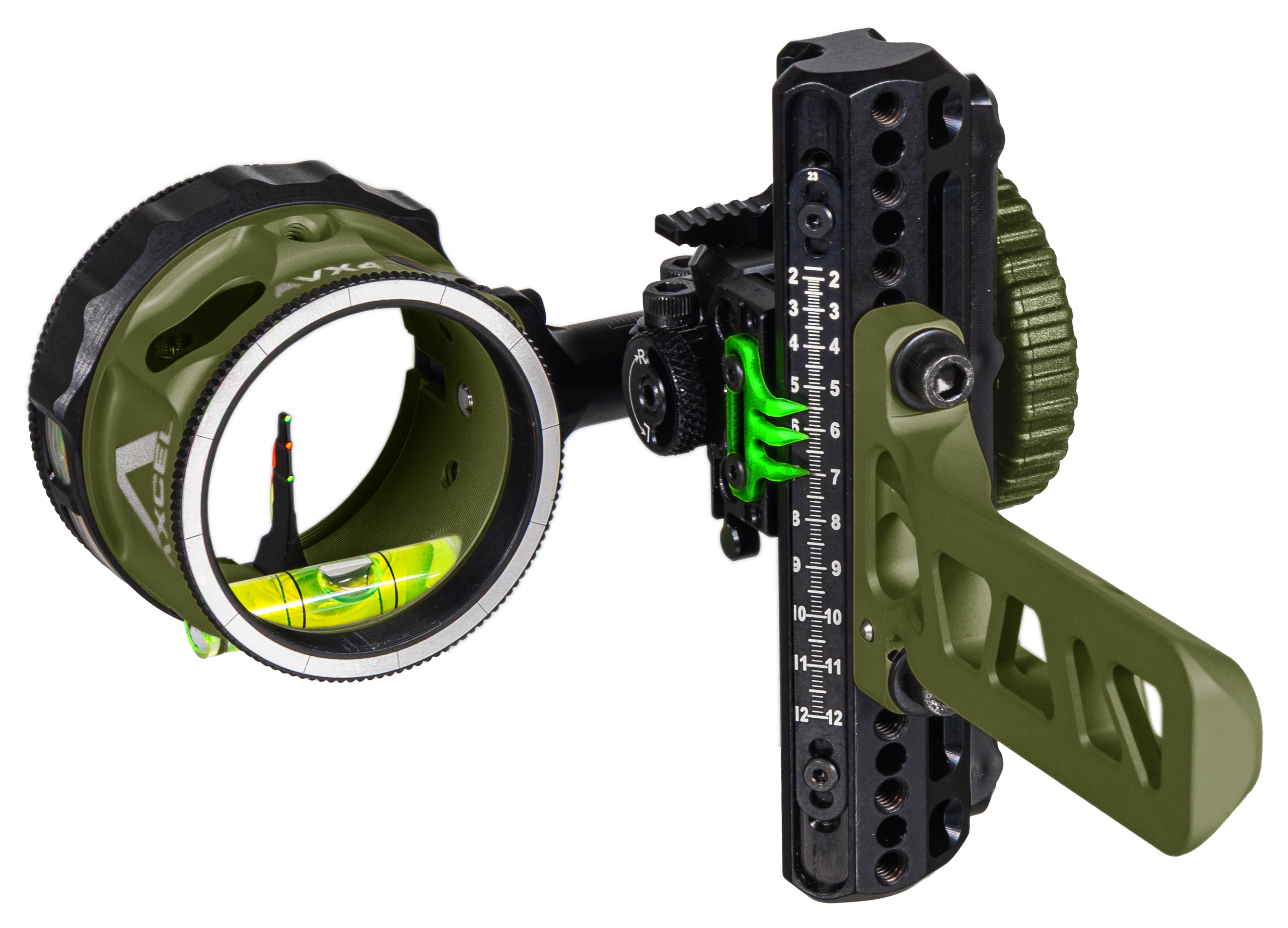 AXCEL Driver CK 3-Pin Slider Bow Sight with Bridge Lock and AVX Triple Threat Pin