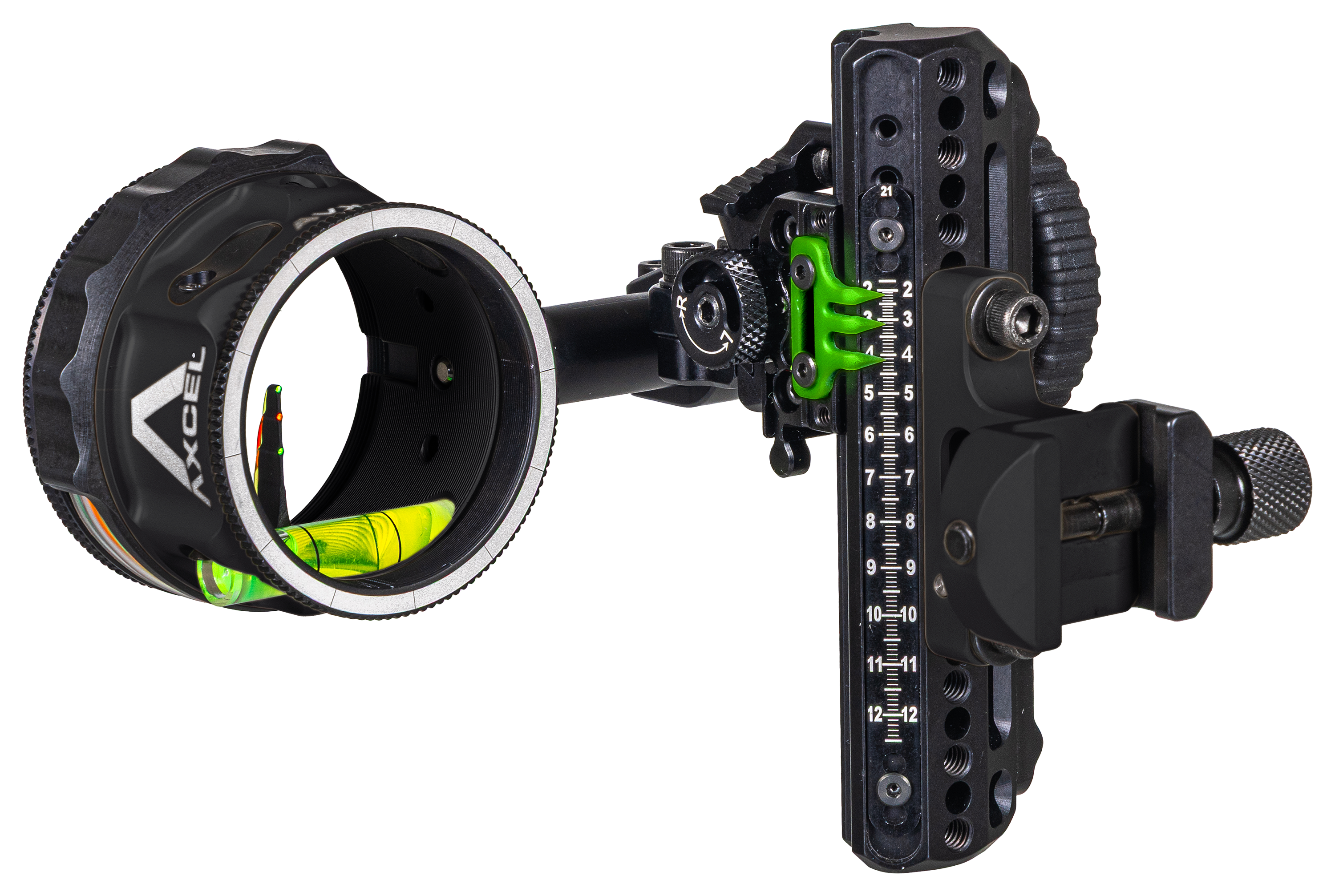 Image of AXCEL Driver CK 3-Pin Slider Bow Sight with Picatinny Mount and AVX Triple Threat Pin - Midnight CK