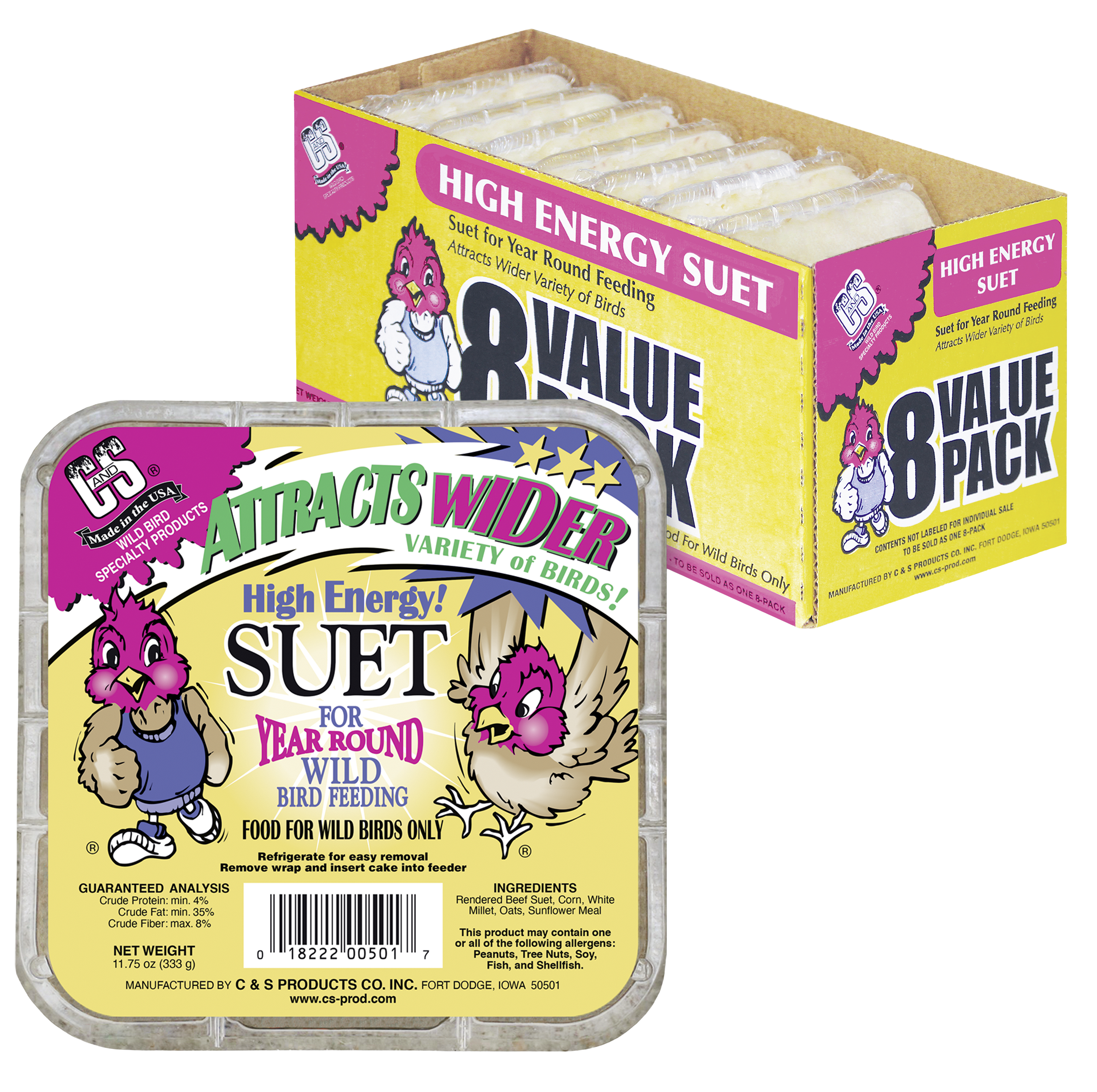 C&S C&S High Energy Suet Value Pack - 11.75 OZ 8PK - $11.99 at Bass Pro Shops