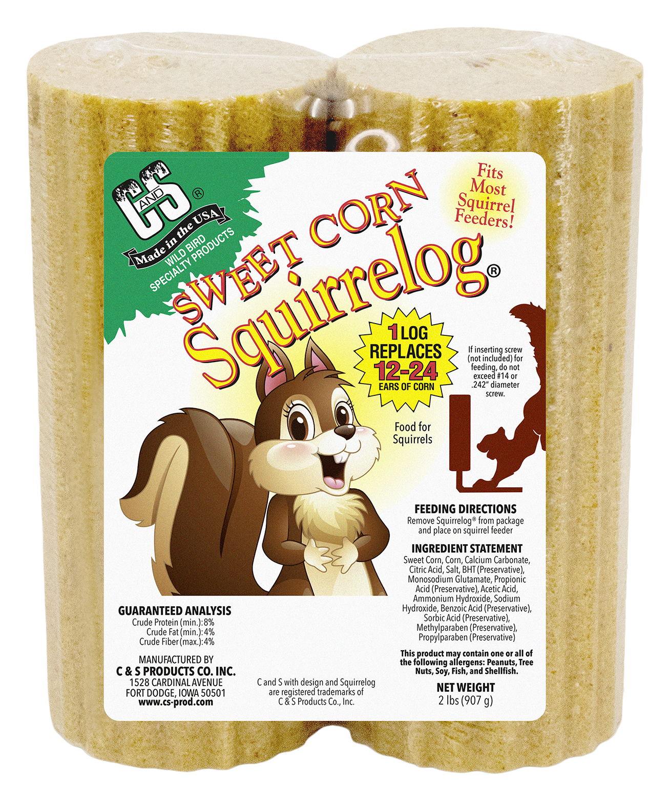 C&S C&S Squirrel Log Sweetcorn Refill 2pk - $4.99 at Bass Pro Shops