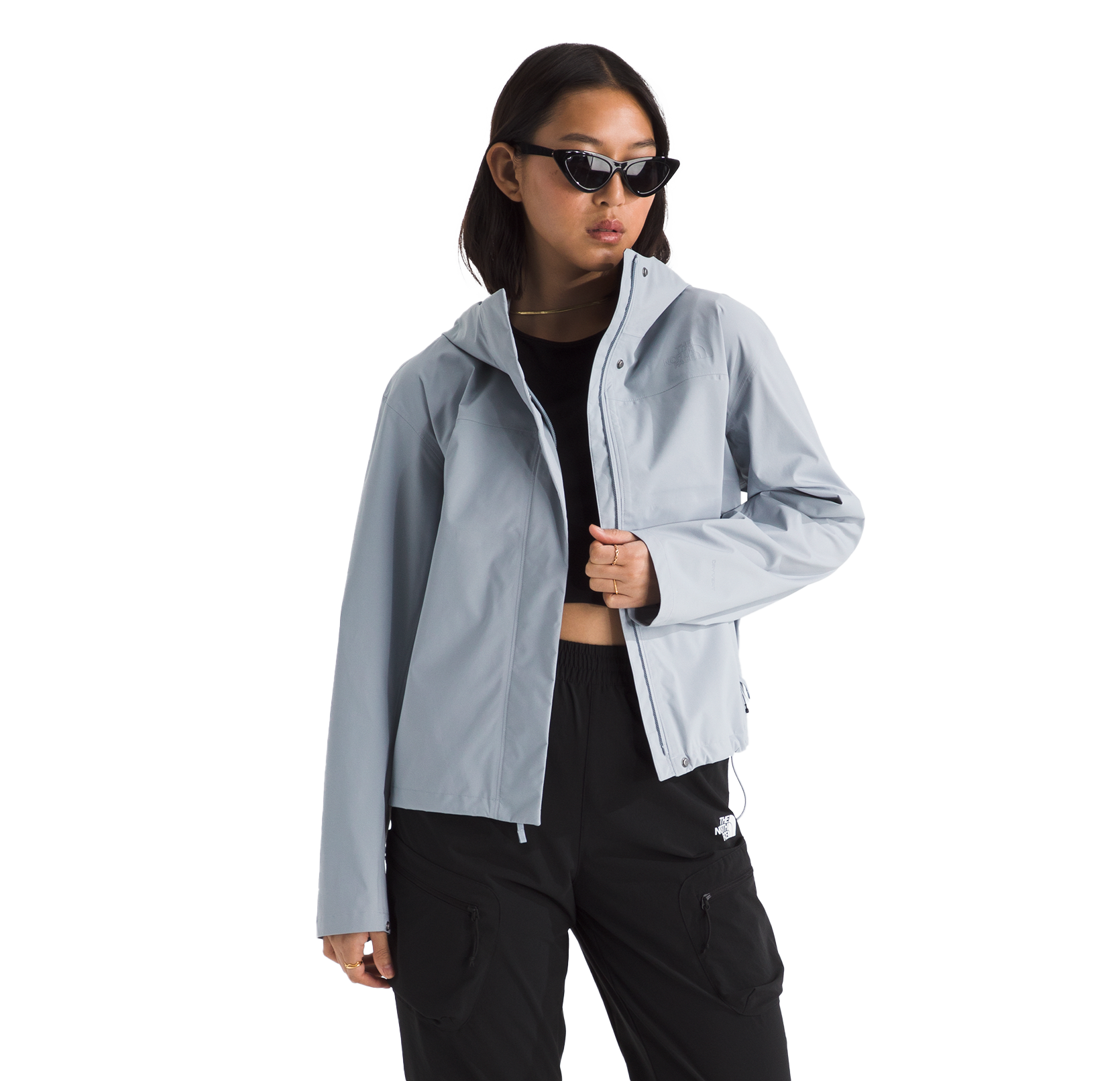 Image of The North Face Voyage Rain 3L Hooded Jacket - Frost Grey