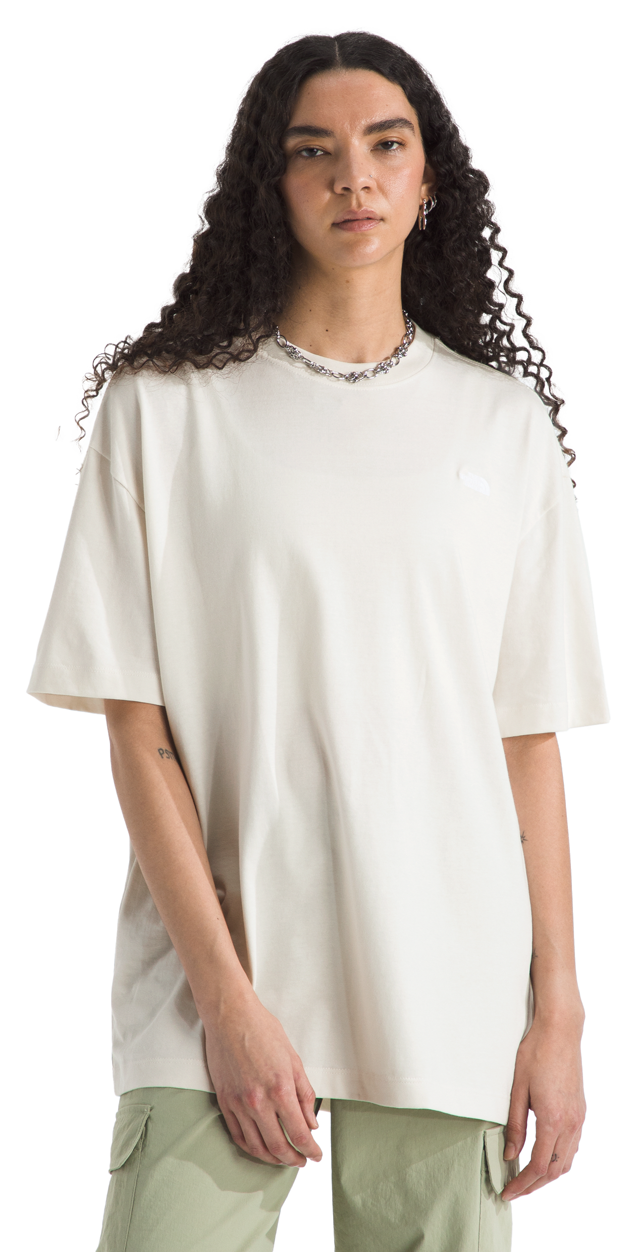 Image of The North Face Essential Simple Dome Oversized Short-Sleeve Tee - White Dune