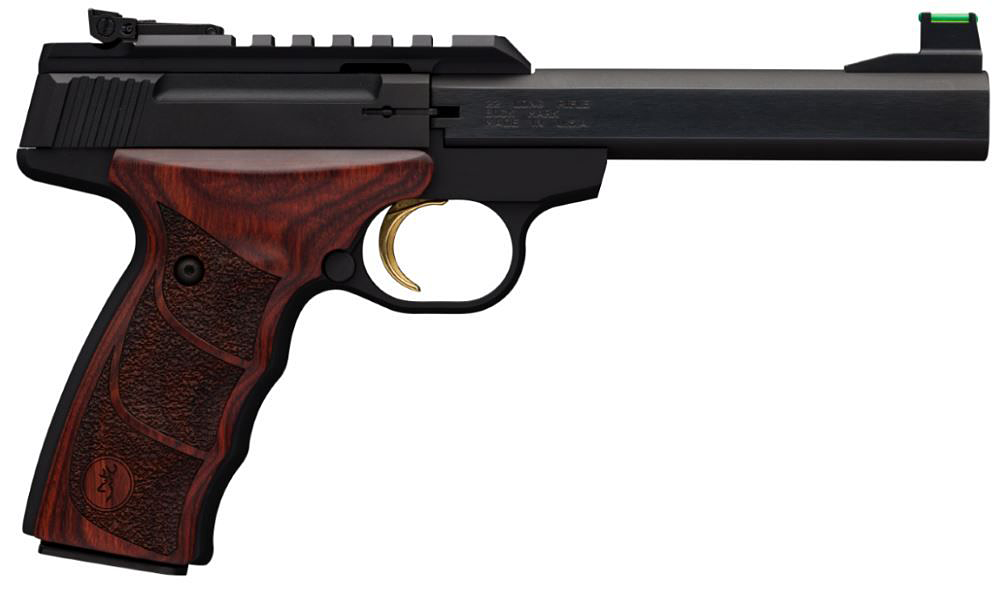 Browning Buck Mark Plus Rosewood UDX Rimfire Pistol - Matte Blue Finish