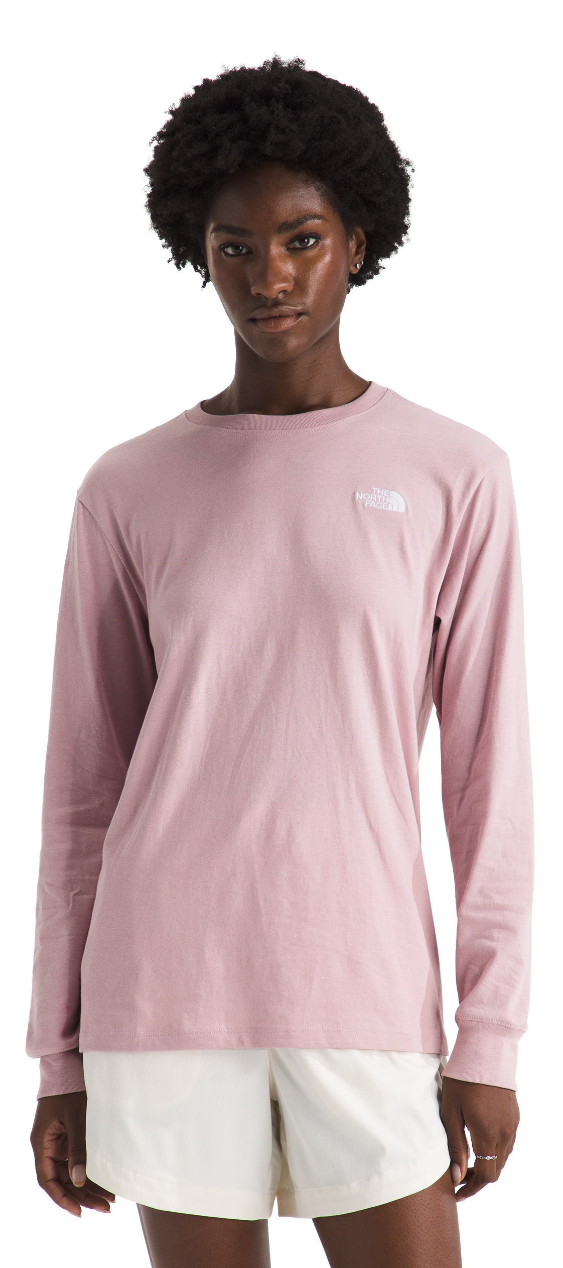 Image of The North Face Evolution Simple Dome Long-Sleeve T-Shirt - Metal Pink