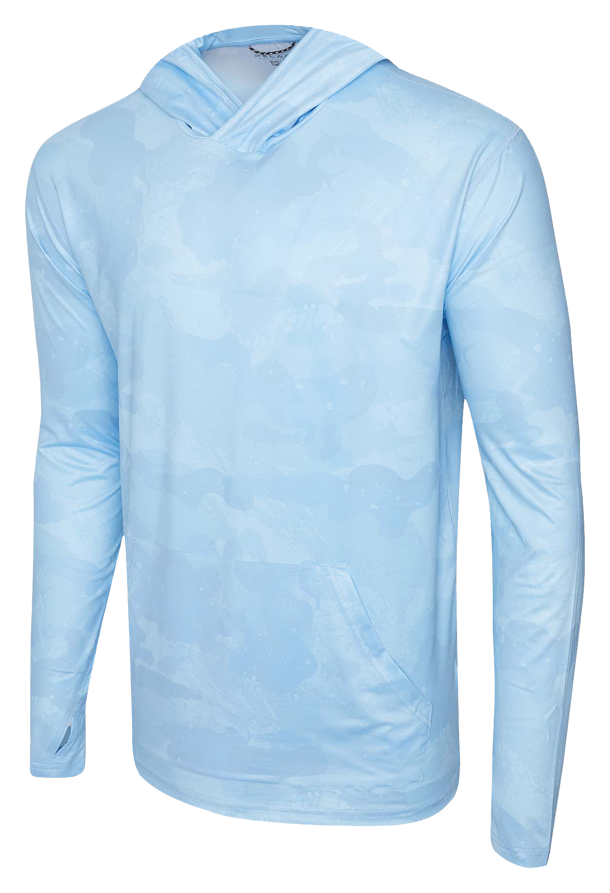 Image of Pelagic Freespool Hooded Performance Long-Sleeve Shirt - Light Blue