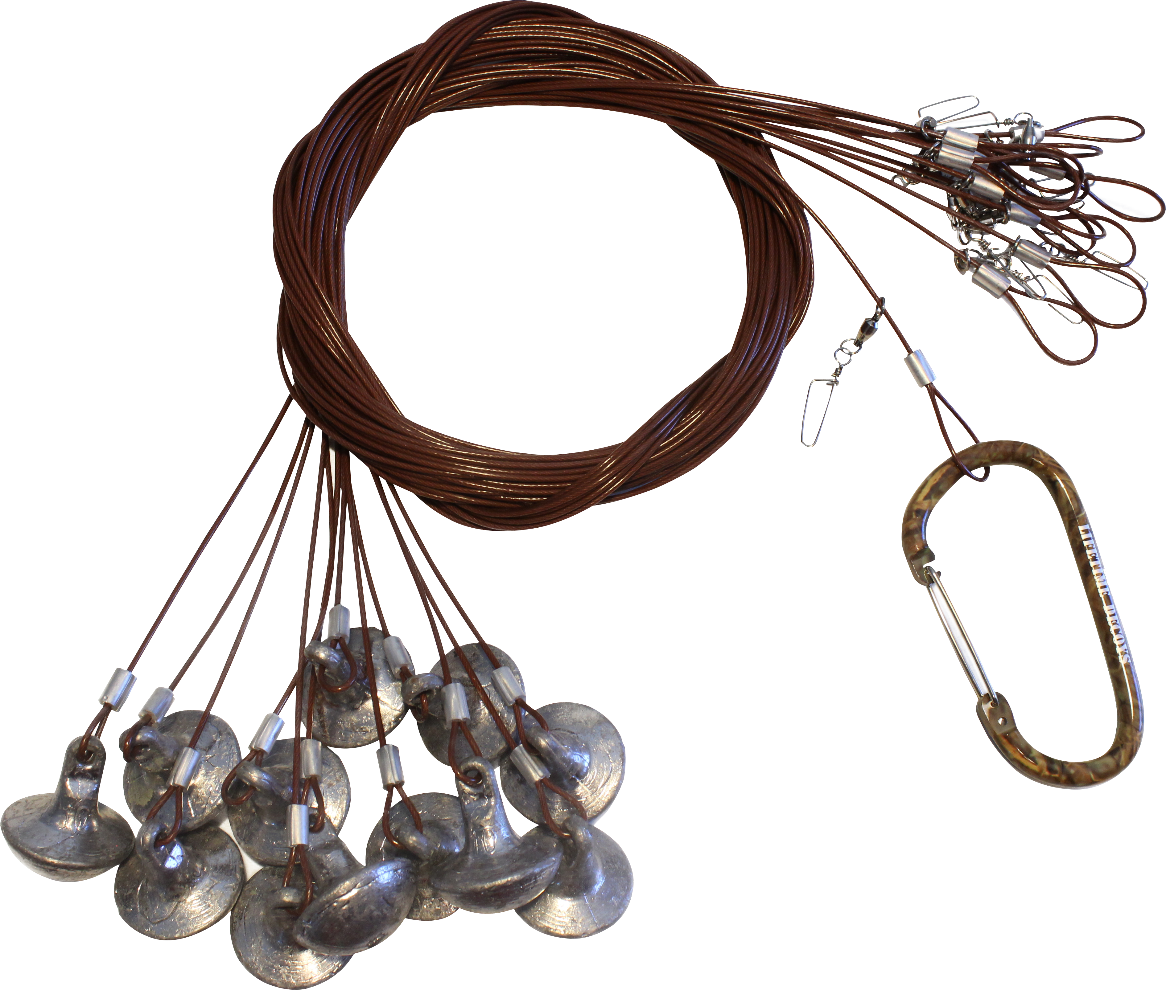 Lifetime Decoys Coated-Cable Texas Rigs with Carabiners