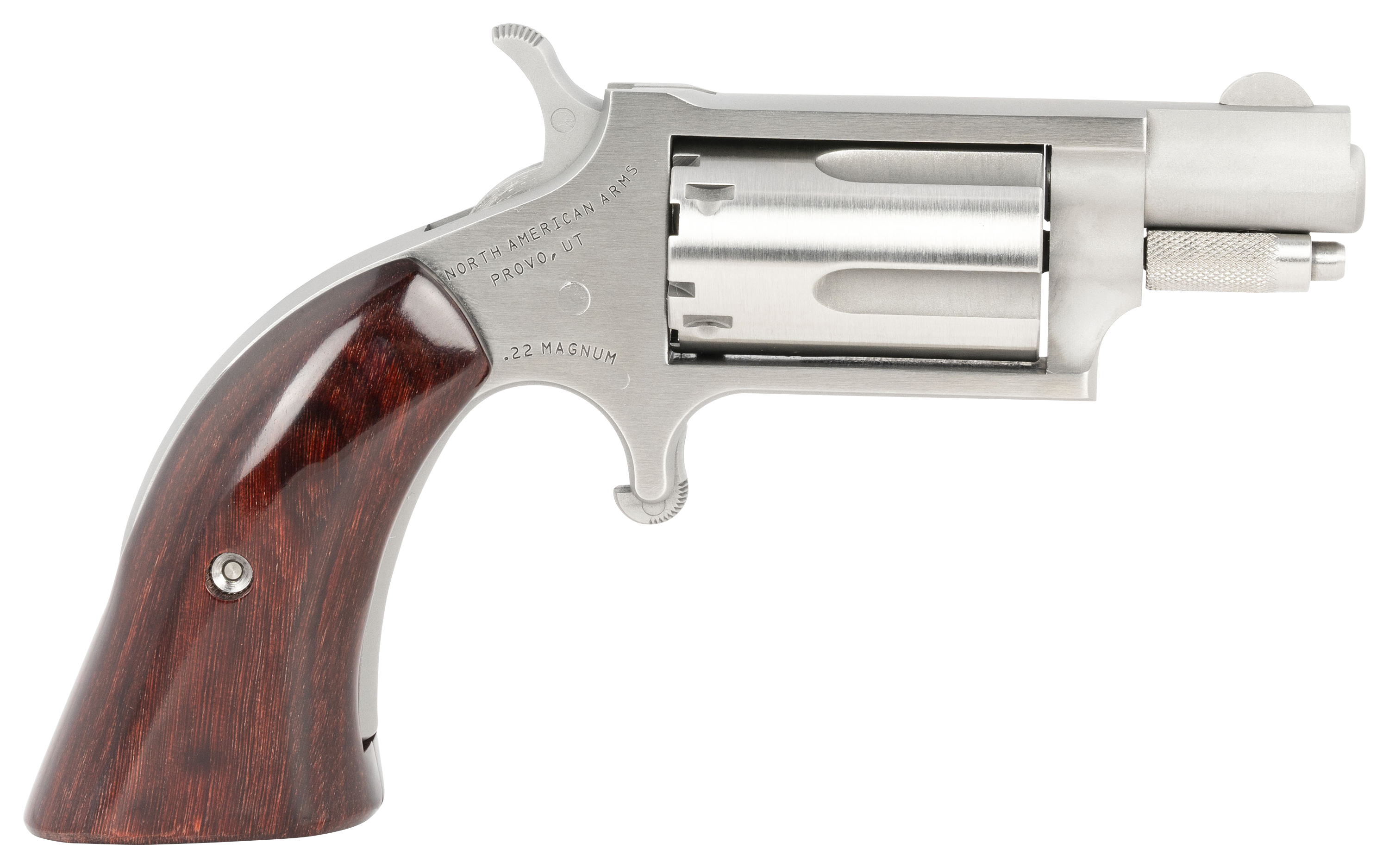 North American Arms MiniRev SingleAction Rimfire Revolver with Boot Grip  22 Winchester Magnum Rimfire  113