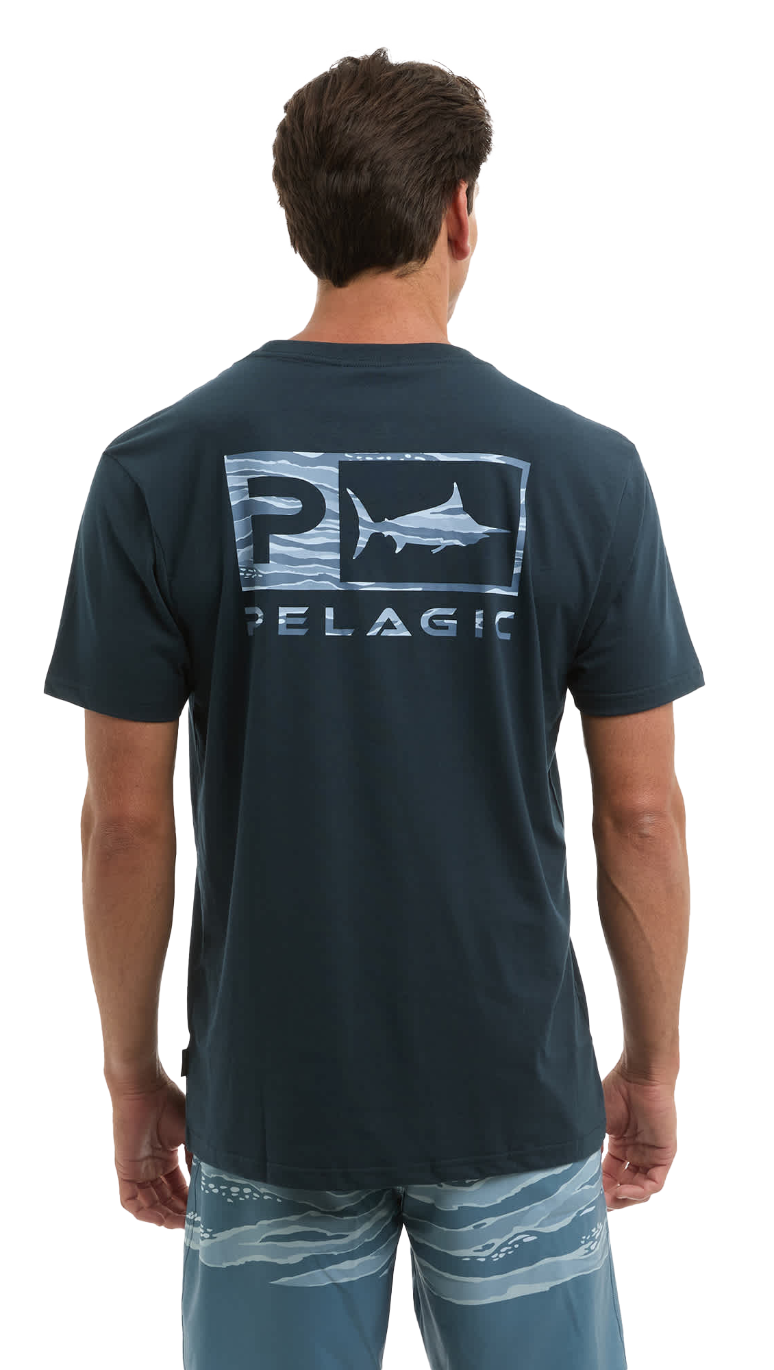 Image of Pelagic Goione Tuna Premium Short-Sleeve T-Shirt - Dark Navy