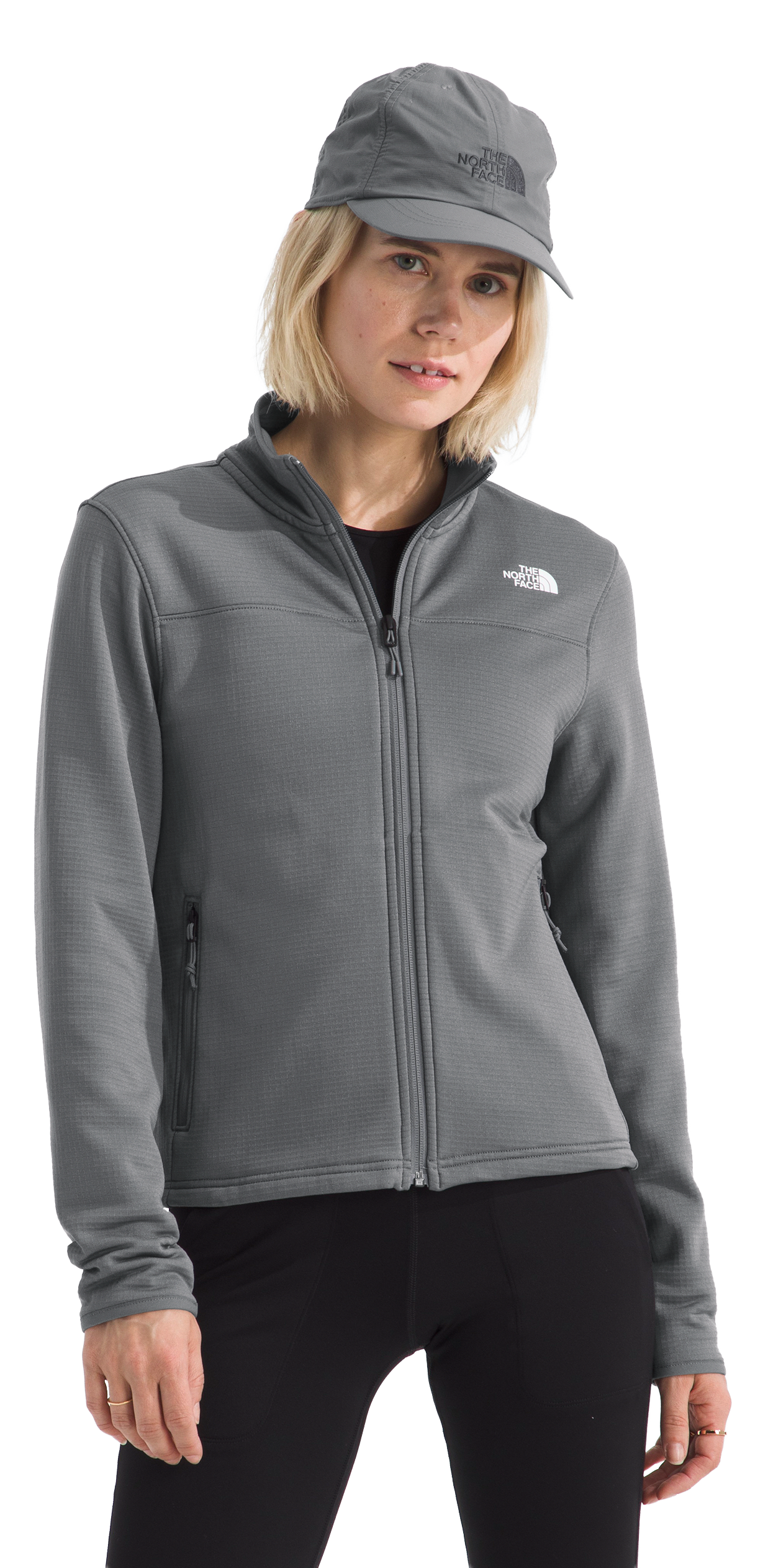 Image of The North Face Cedar Trail Grid Fleece Jacket - Smoked Pearl