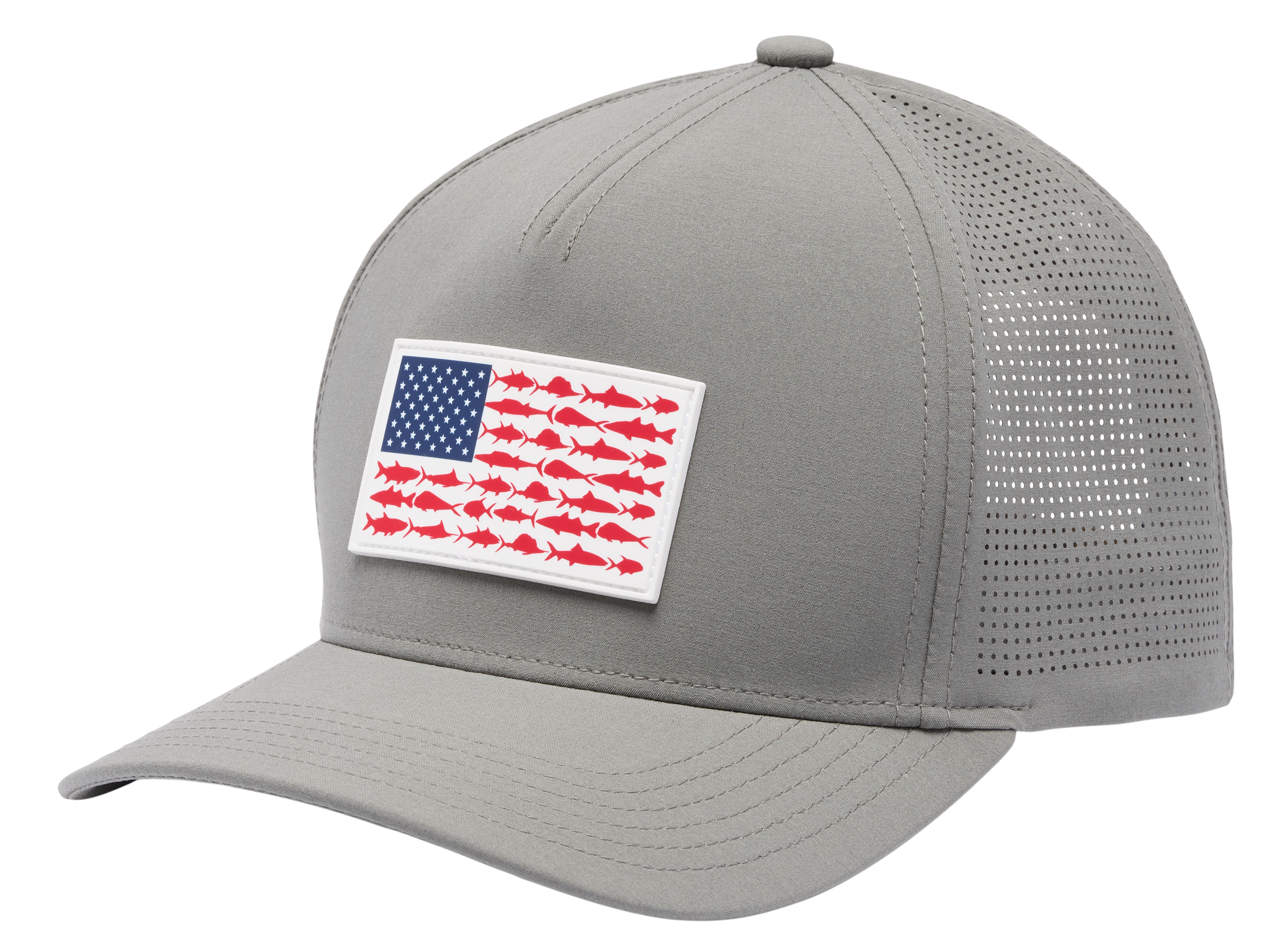 Image of Columbia PFG Elite 3D Stretch Fish Flag Snapback Cap