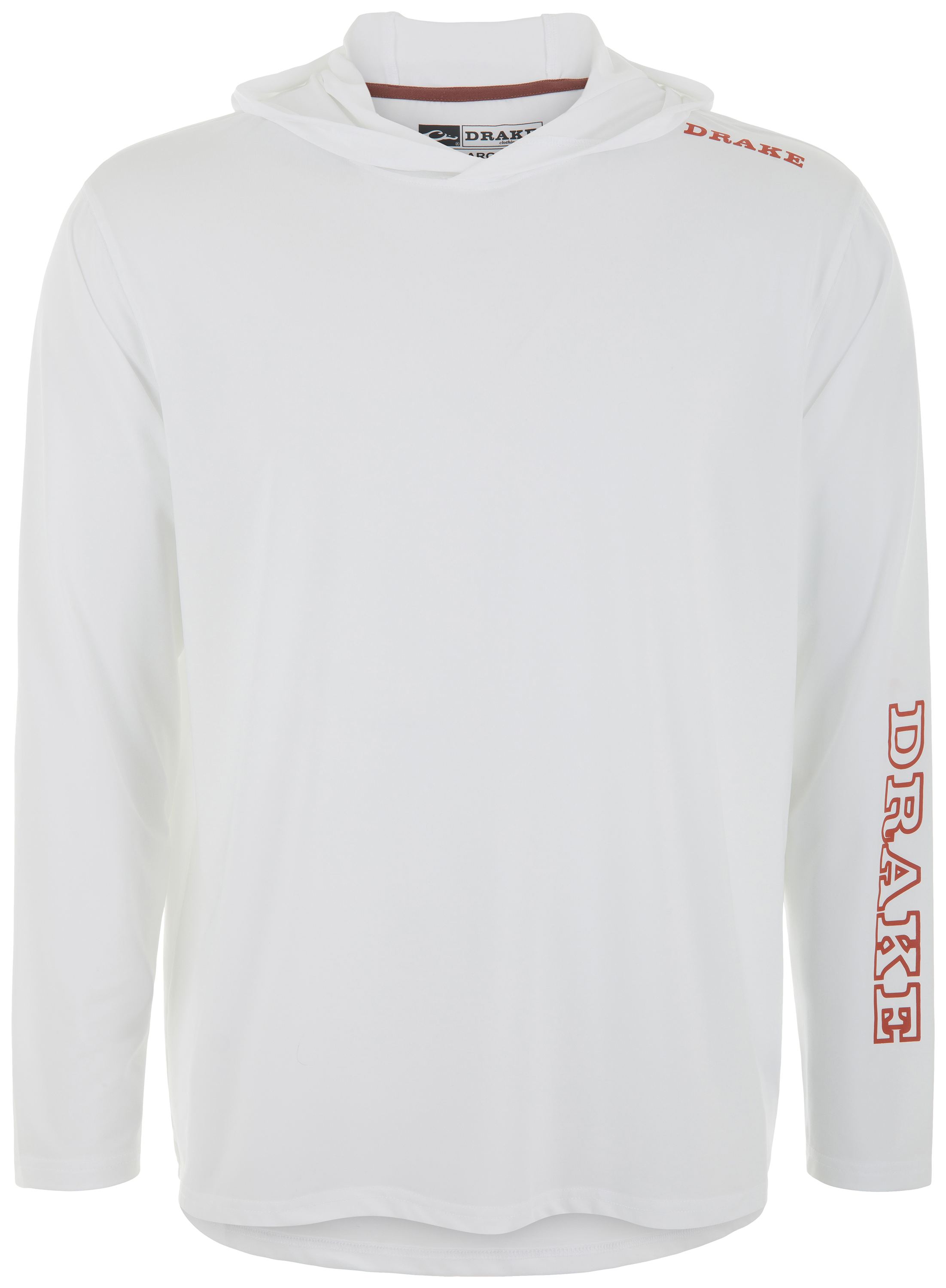 Image of Drake Waterfowl Lake Shore Performance Hooded Long-Sleeve Shirt - White
